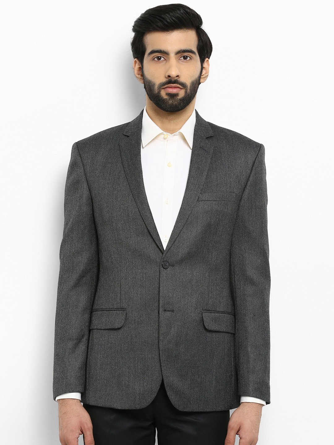 

Park Avenue Men Grey Pure Cotton Blazer