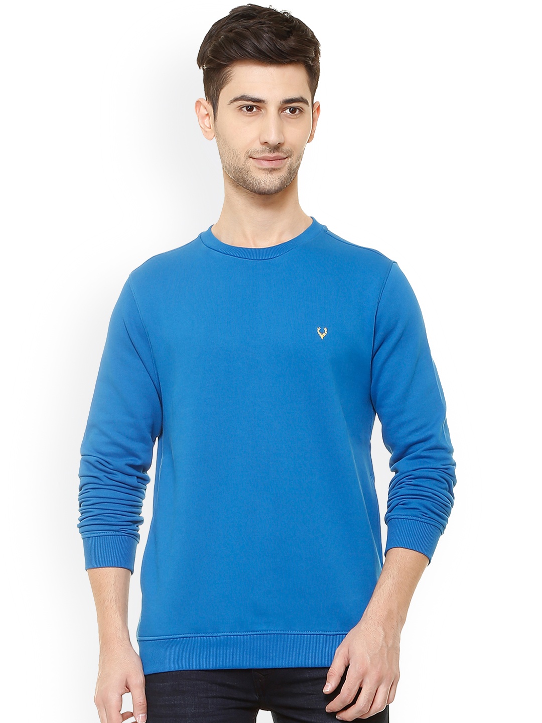 

Allen Solly Men Blue Solid Sweatshirt