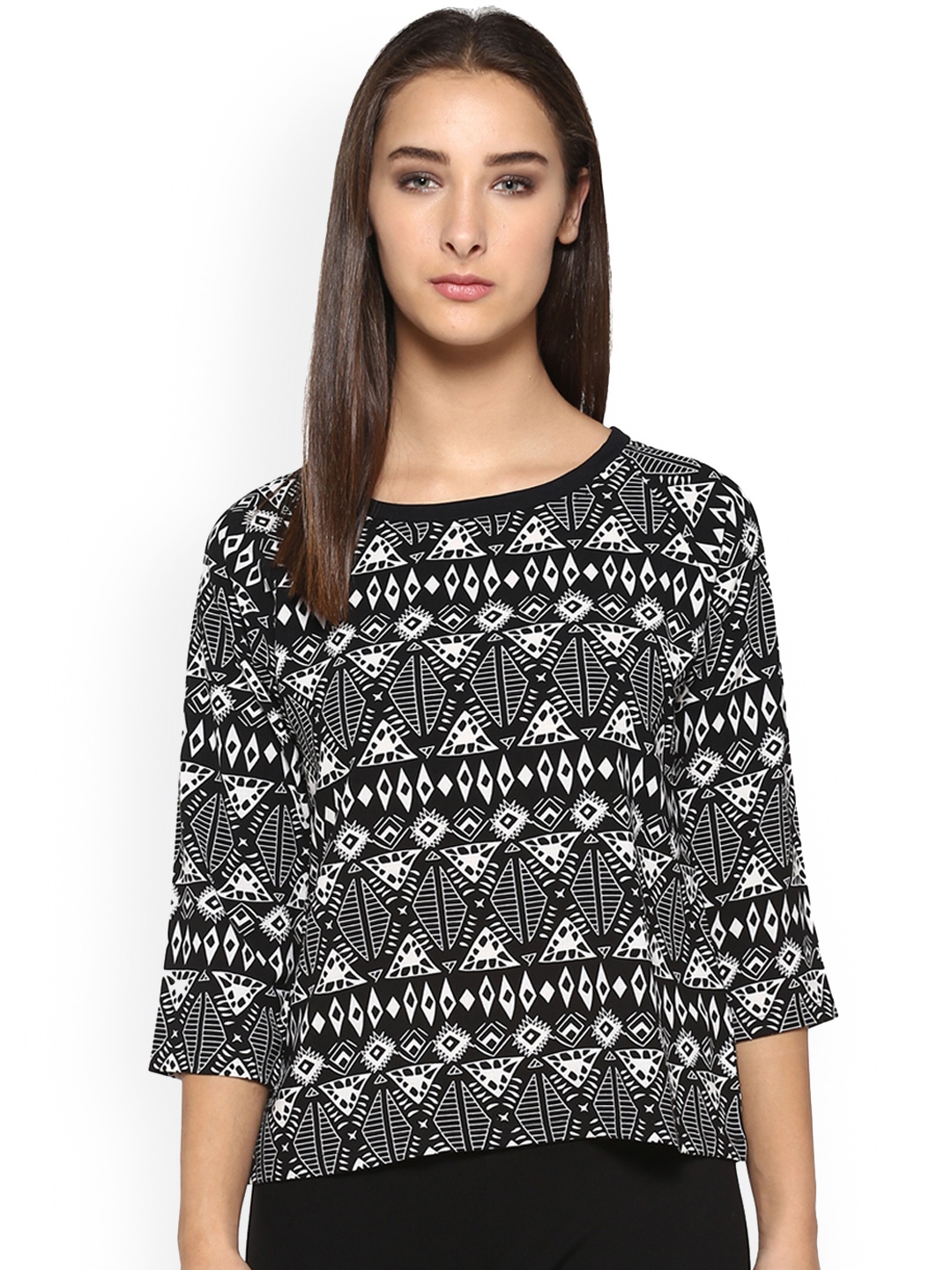 

Crimsoune Club Women Black Printed Top