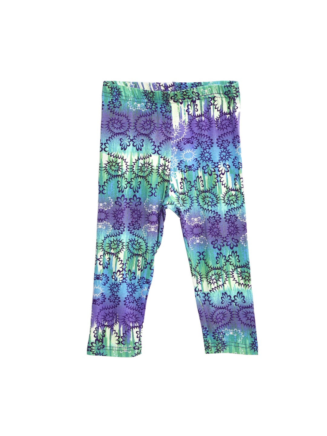 

Sera Girls Green & Purple Printed Leggings