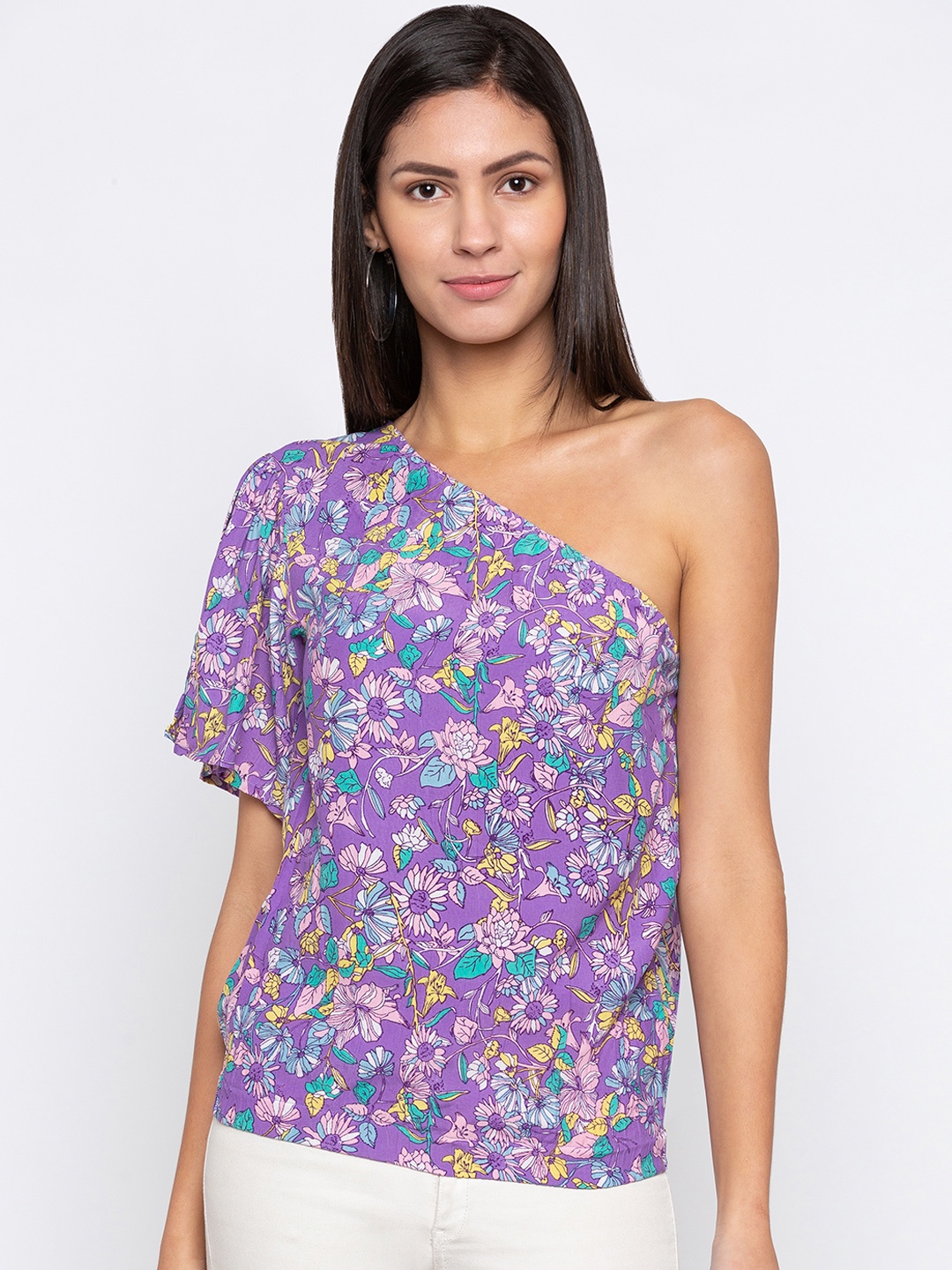 

Globus Women Lavender Printed Top