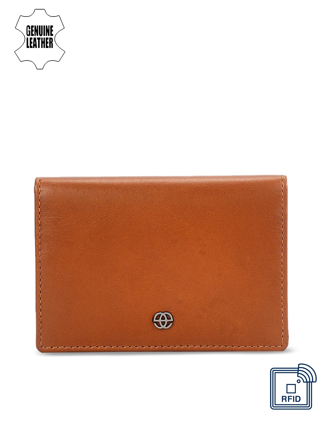 

Eske Men Tan Brown Solid Leather Card Holder