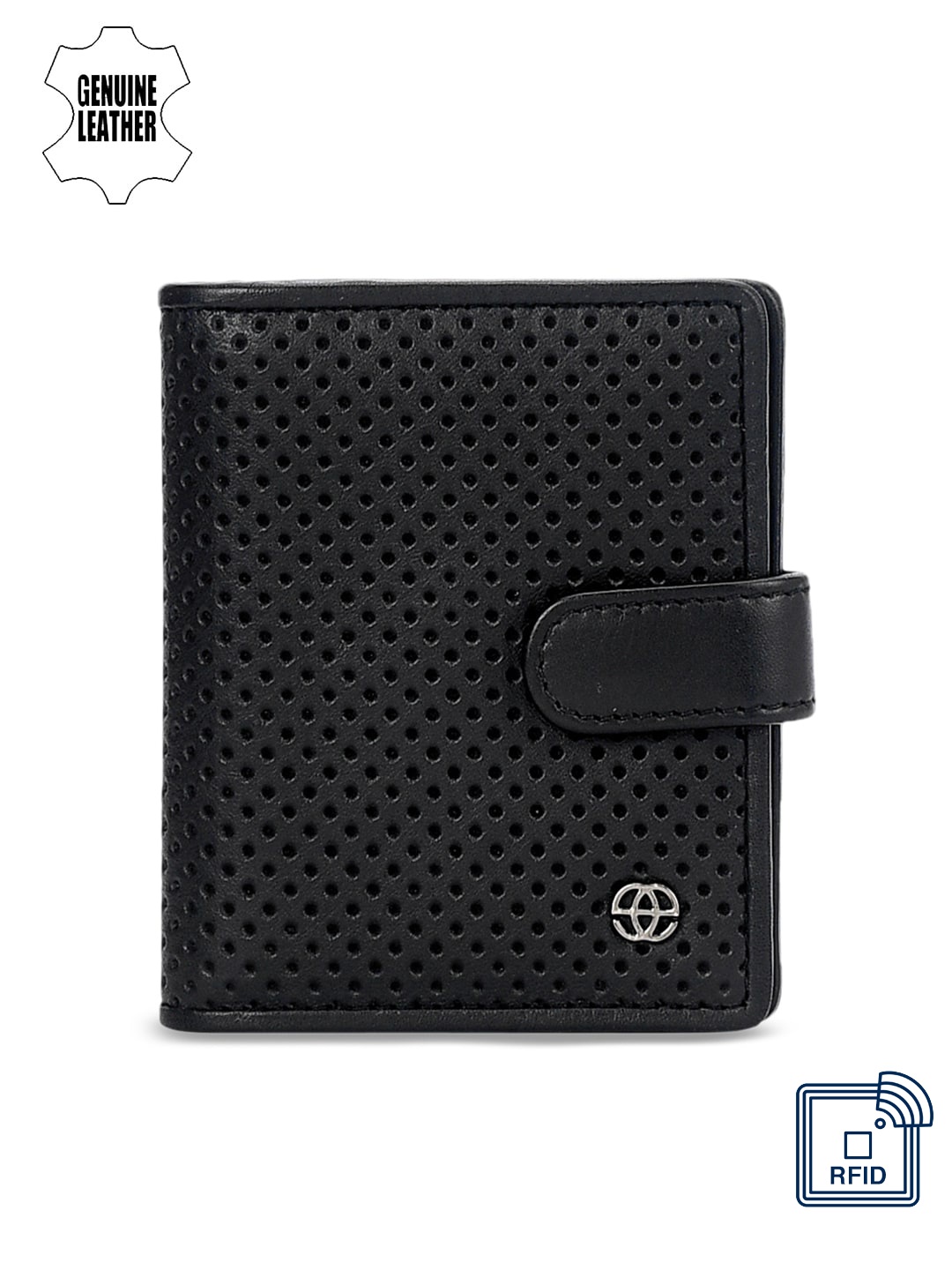 

Eske Men Black Textured Leather Card Holder