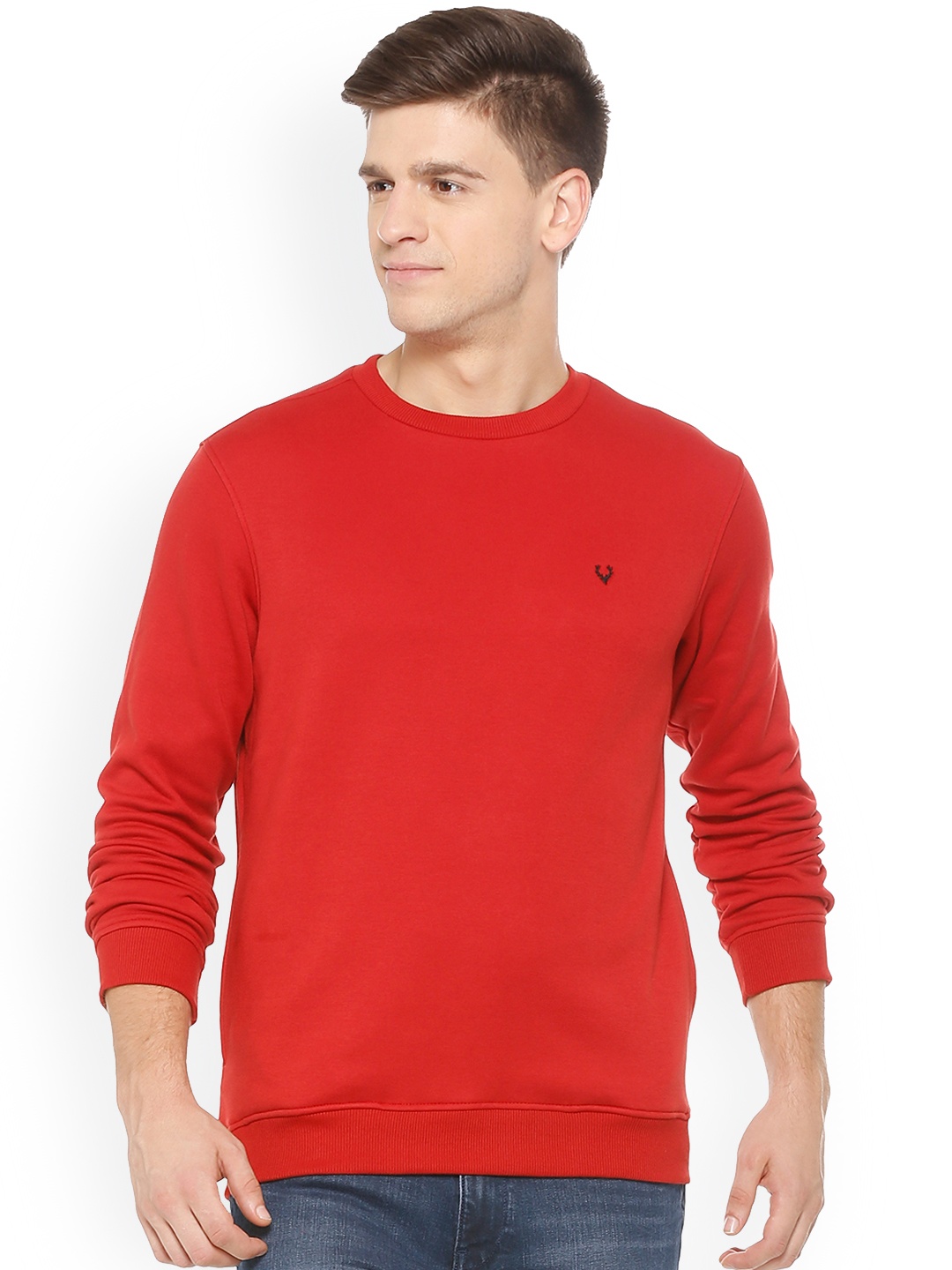 

Allen Solly Men Red Solid Sweatshirt