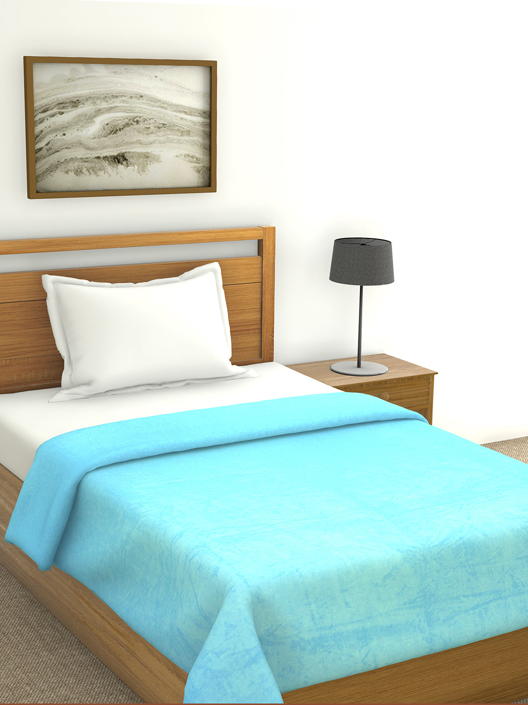 

Raymond Home Blue Solid Mild Winter 300 GSM Single Bed Blanket