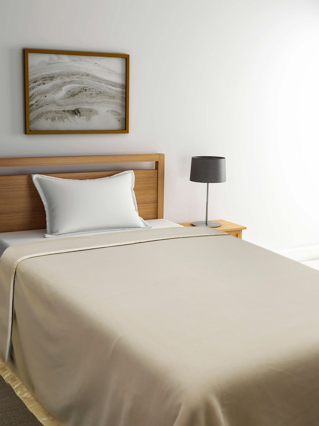 

Raymond Home Tan Brown Solid AC Room 300 GSM Single Bed Blanket