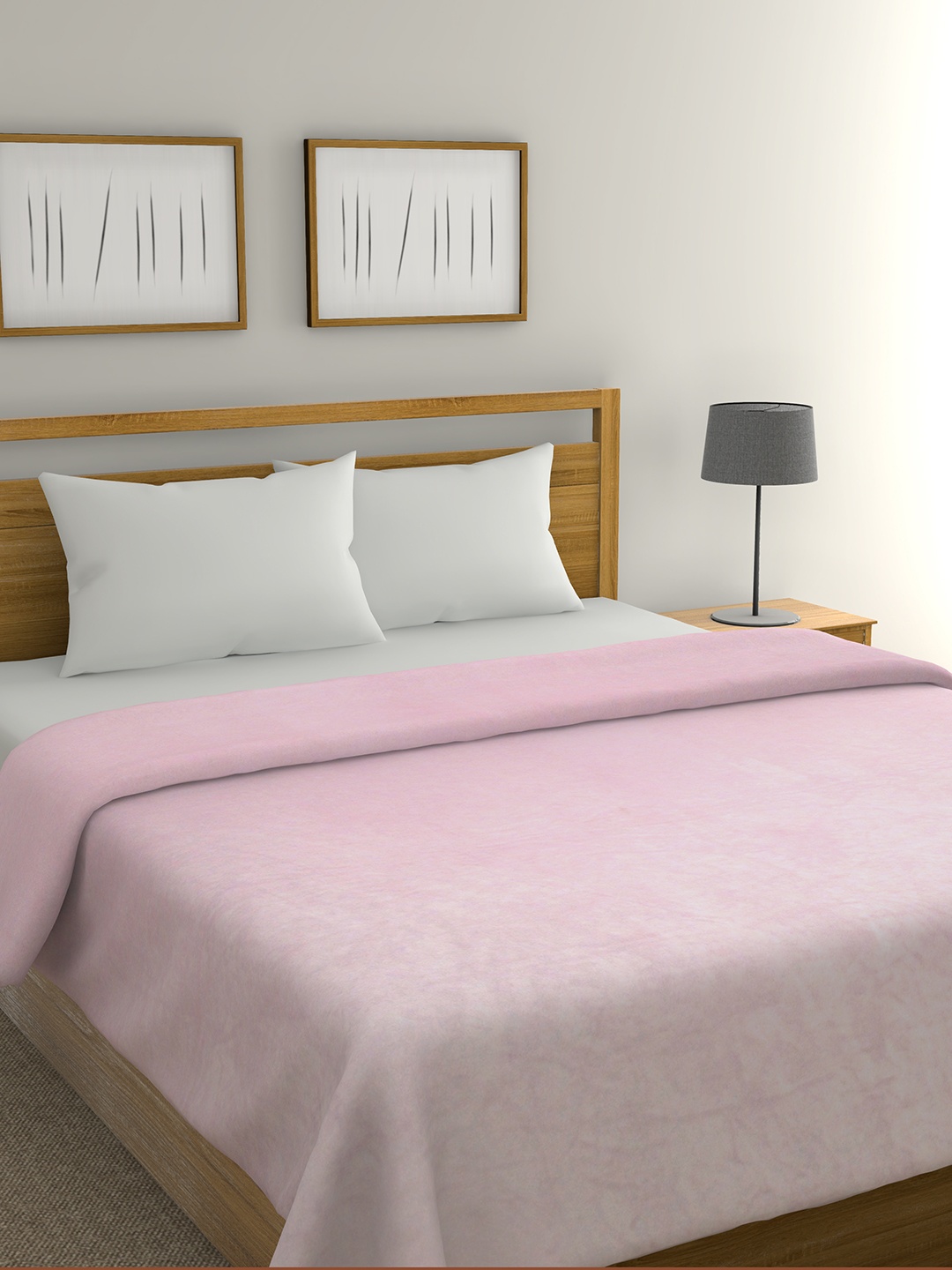 

Raymond Home Pink Solid Heavy Winter 300 GSM Double Bed Blanket