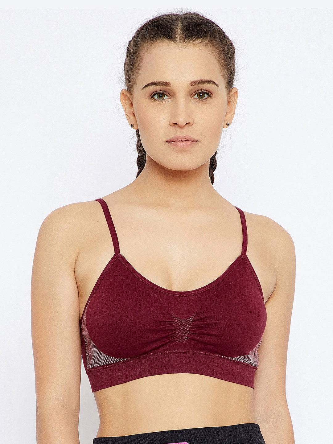 

C9 AIRWEAR Seamless Maroon Solid Non-Wired Non Padded Everyday Bra