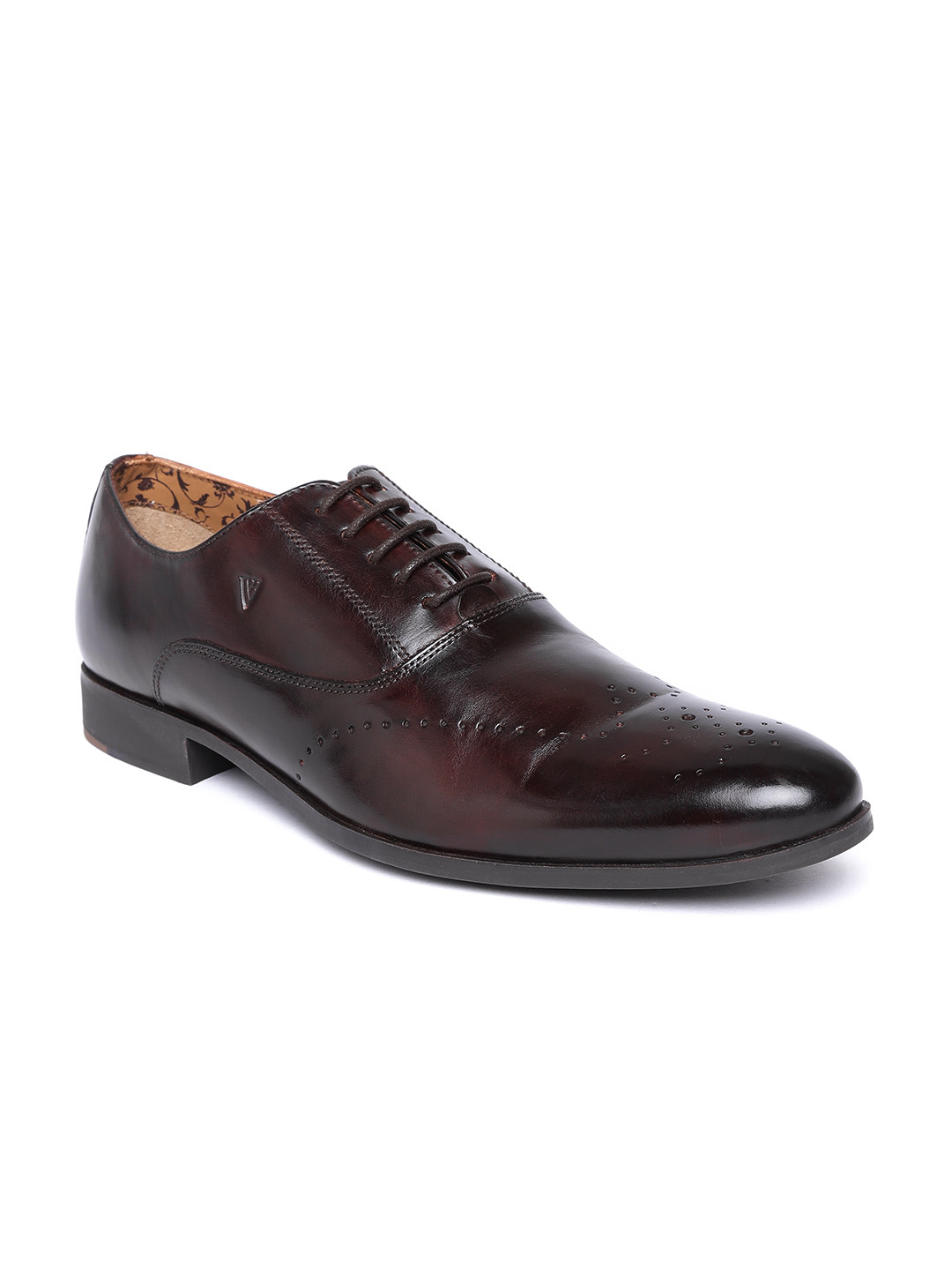 

Van Heusen Men Coffee Brown Leather Formal Oxfords