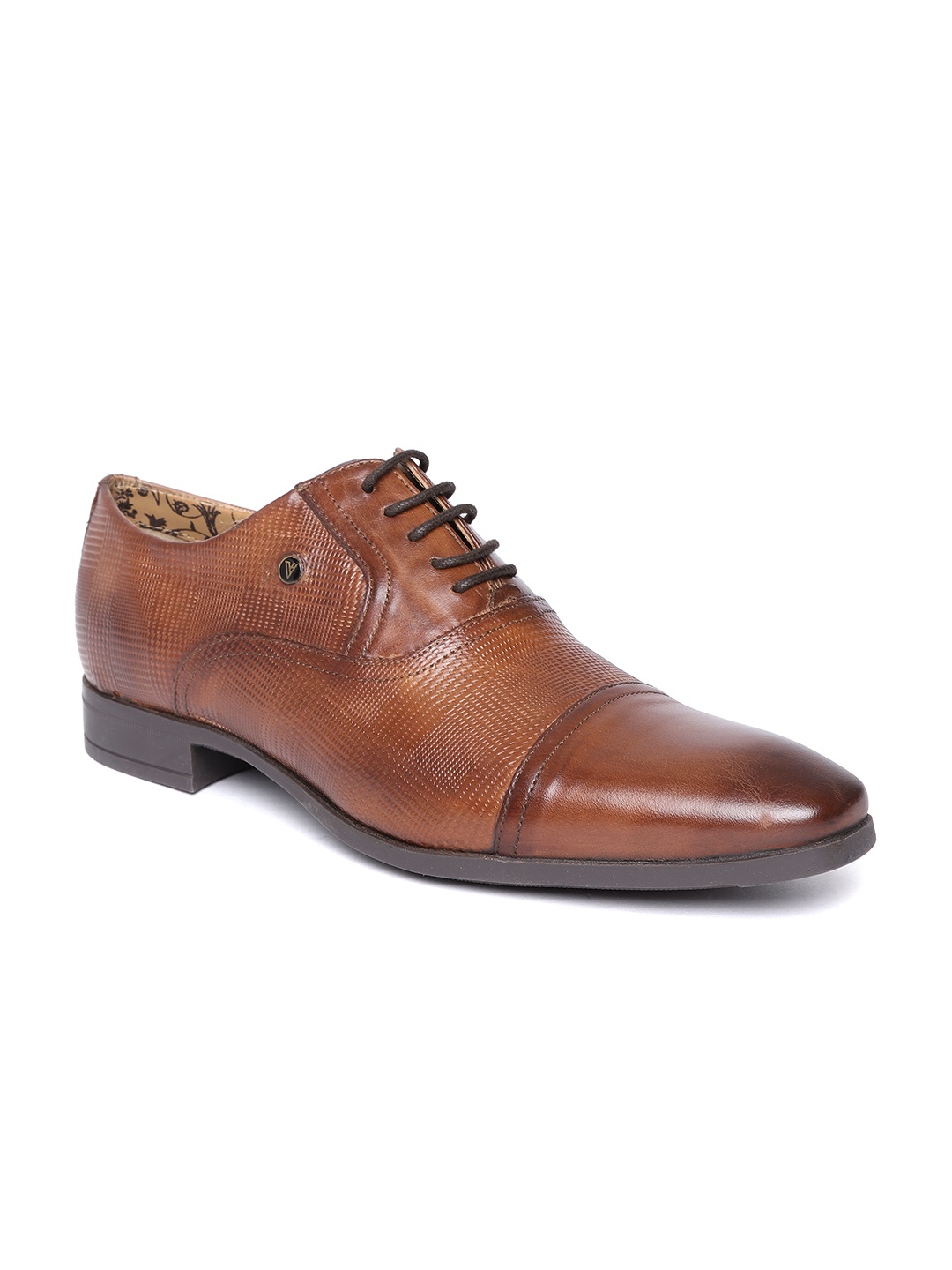 

Van Heusen Men Brown Leather Formal Oxfords