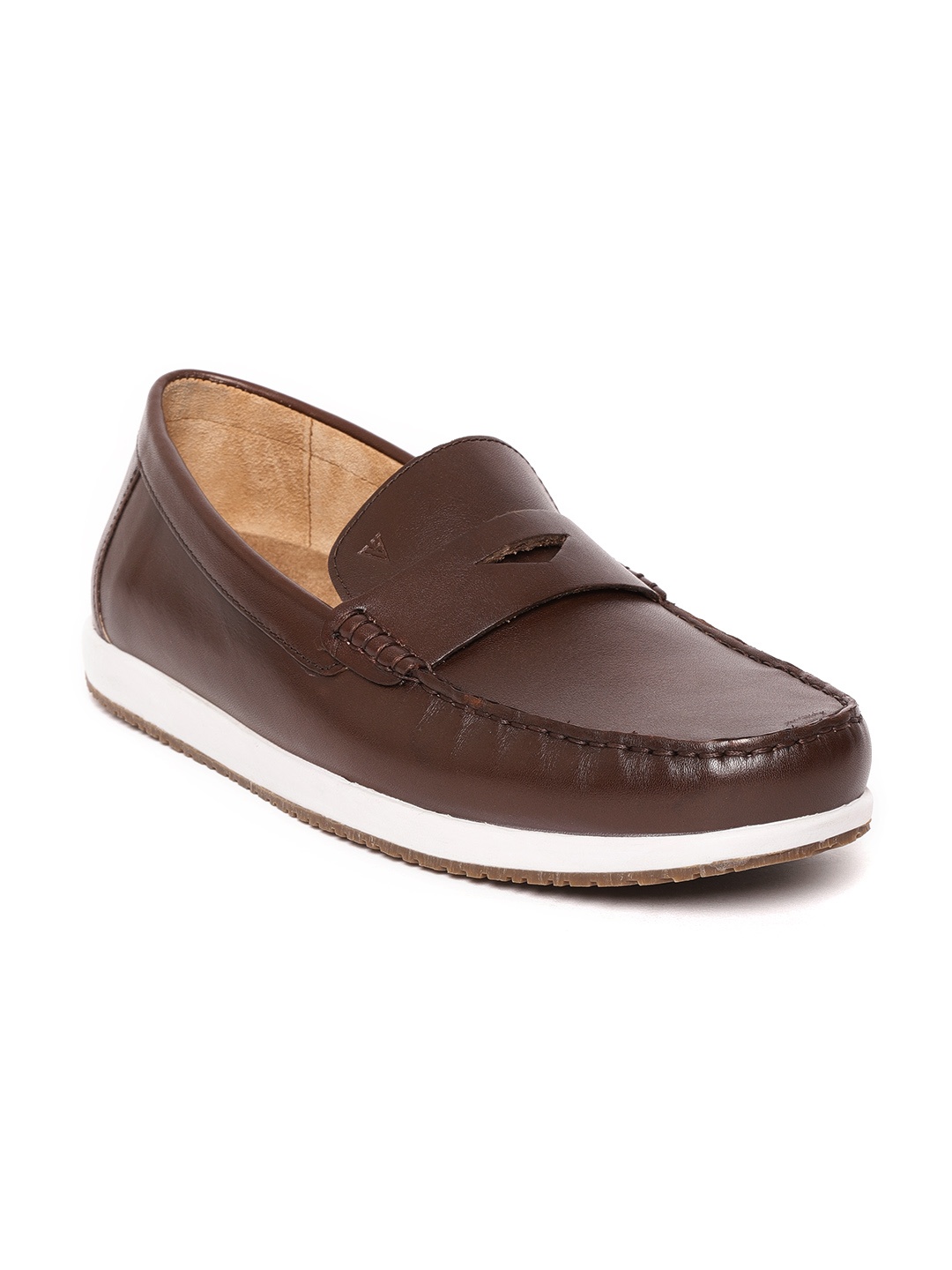 

Van Heusen Men Brown Leather Loafers
