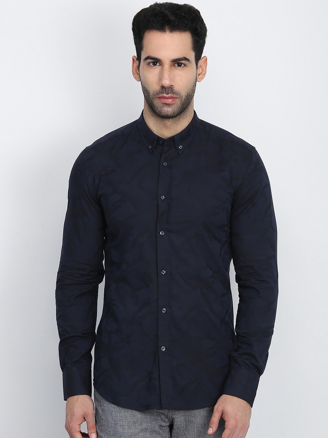 

Antony Morato Men Blue Regular Fit Printed Formal Shirt