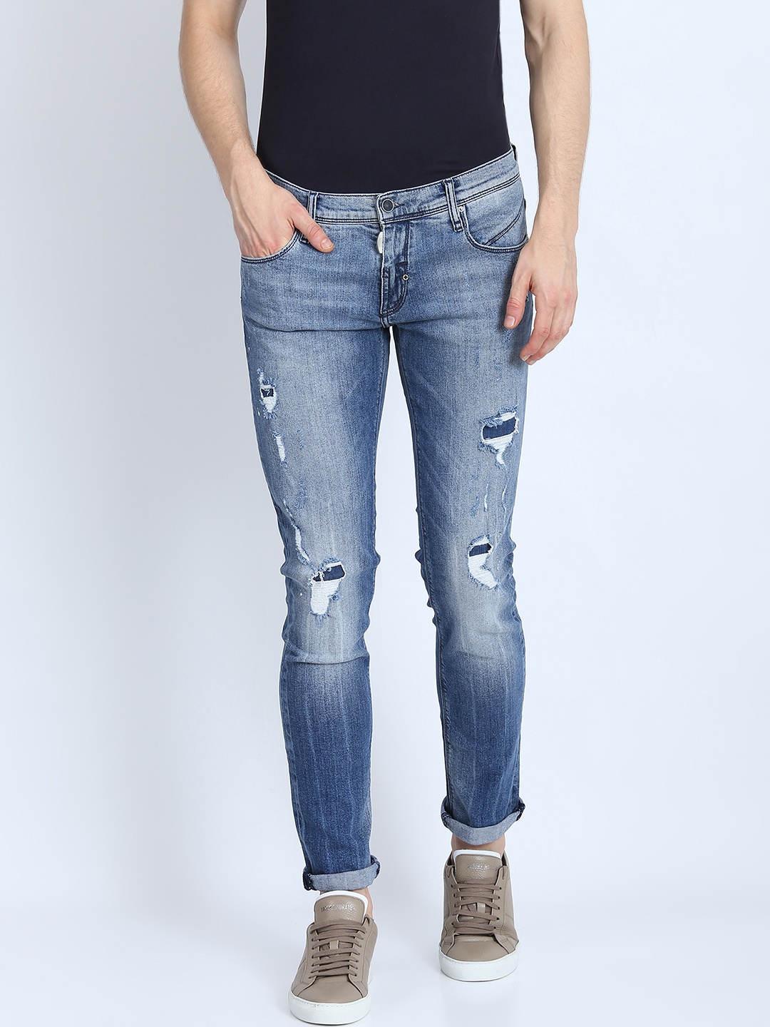 

Antony Morato Men Blue Slim Fit Mid-Rise Mildly Distressed Stretchable Jeans