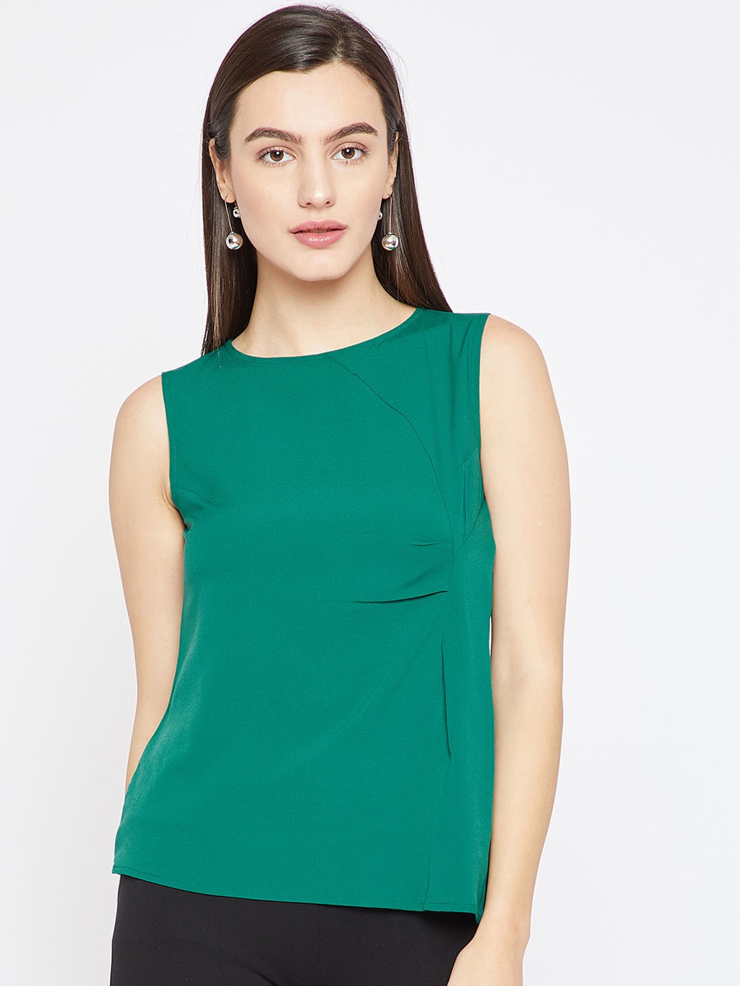 

Marie Claire Women Green Solid Top