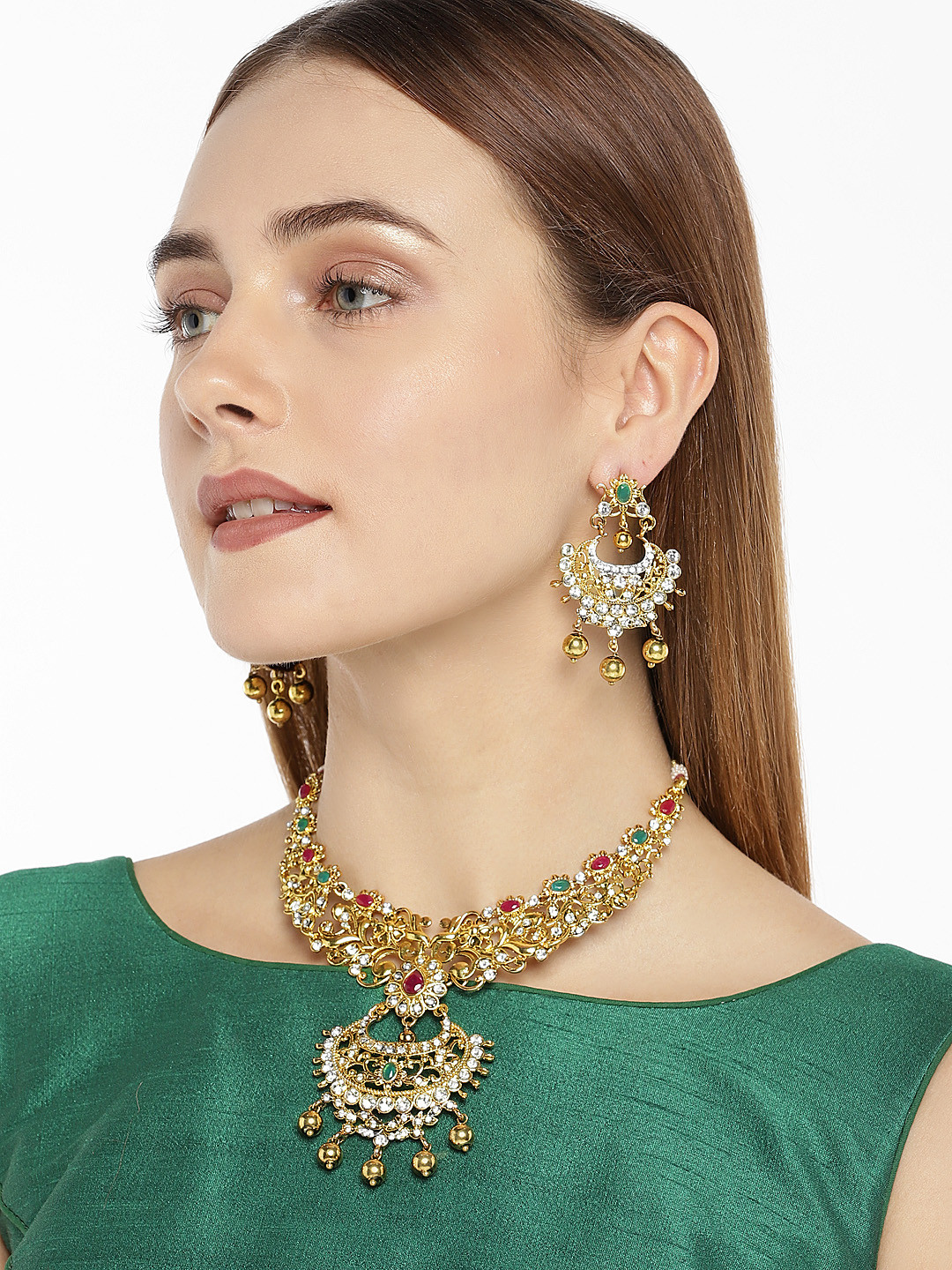

Zaveri Pearls Gold-Toned Jewellery Set