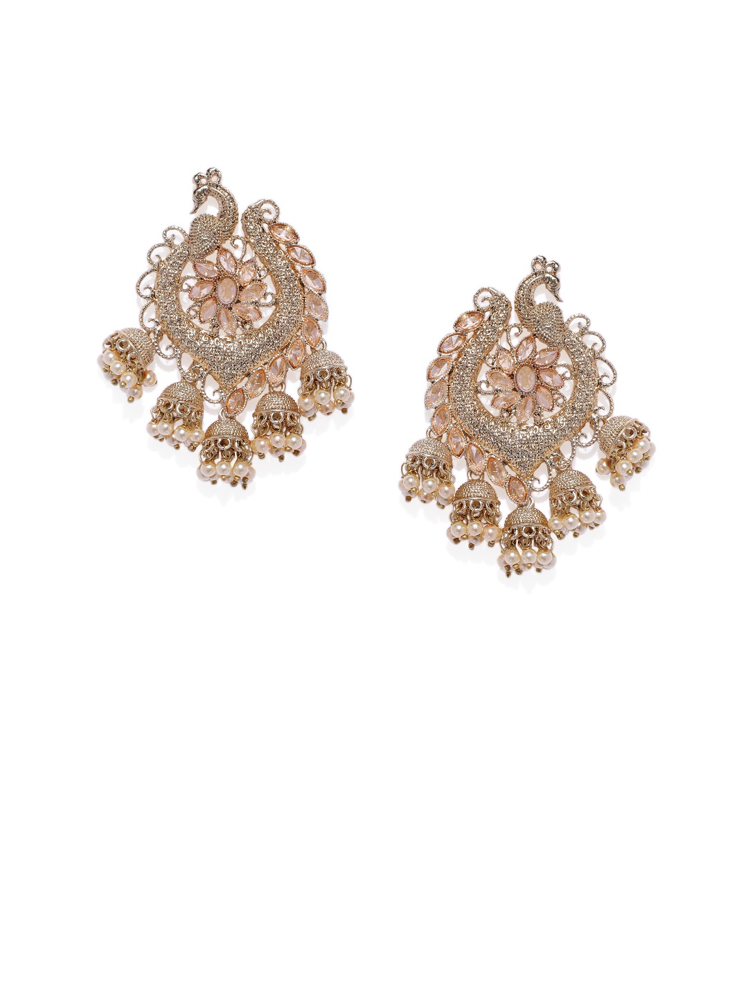 

Zaveri Pearls Gold-Plated Classic Drop Earrings