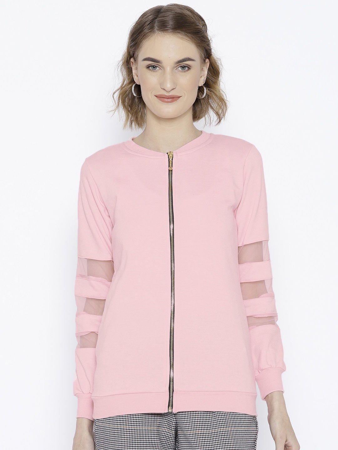 

Belle Fille Women Pink Solid Sweatshirt
