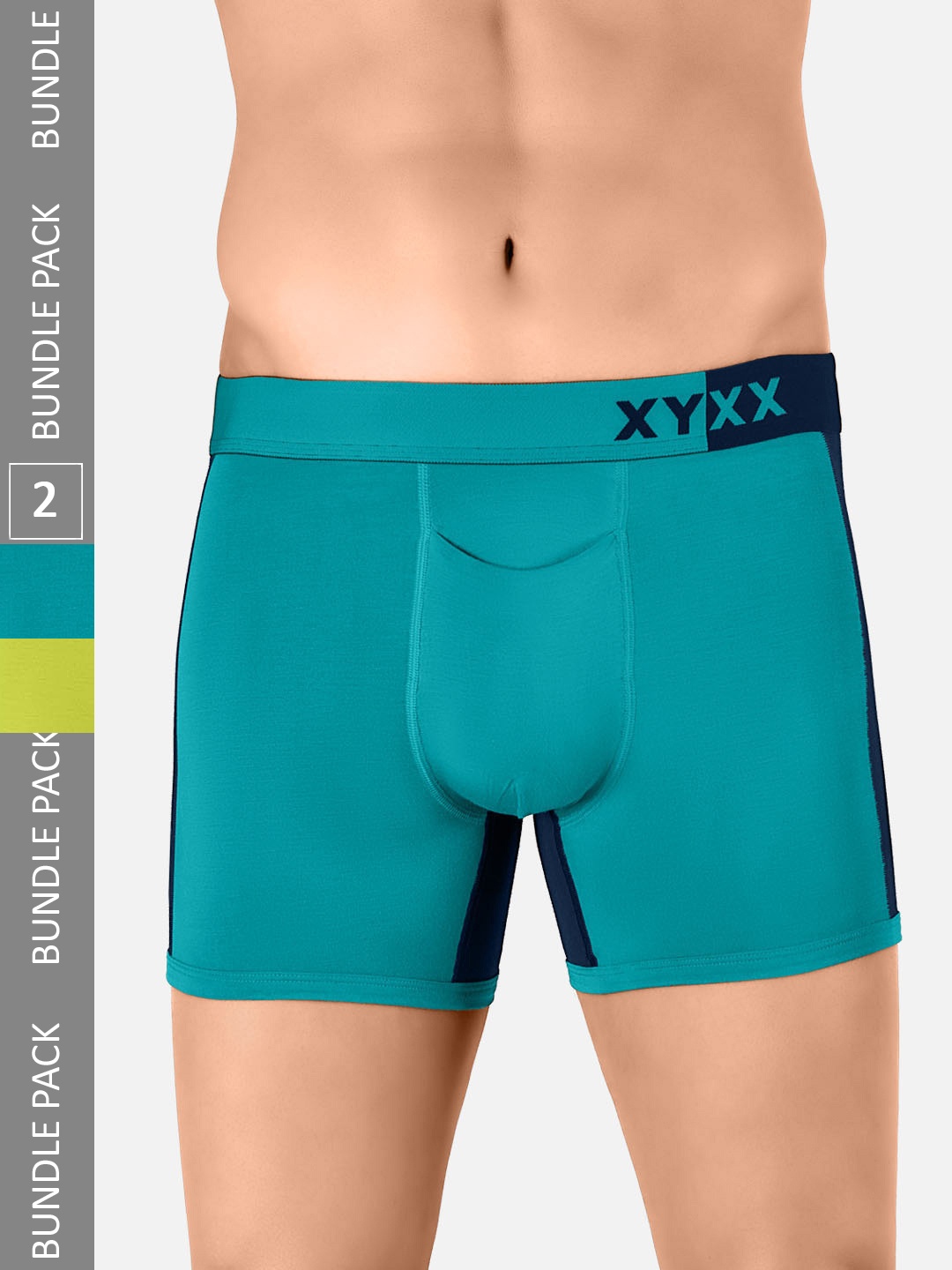 

XYXX Men IntelliSoft Antimicrobial Micro Modal Pack of 2 Dualist Trunks XYTRNK2PCKN171, Blue