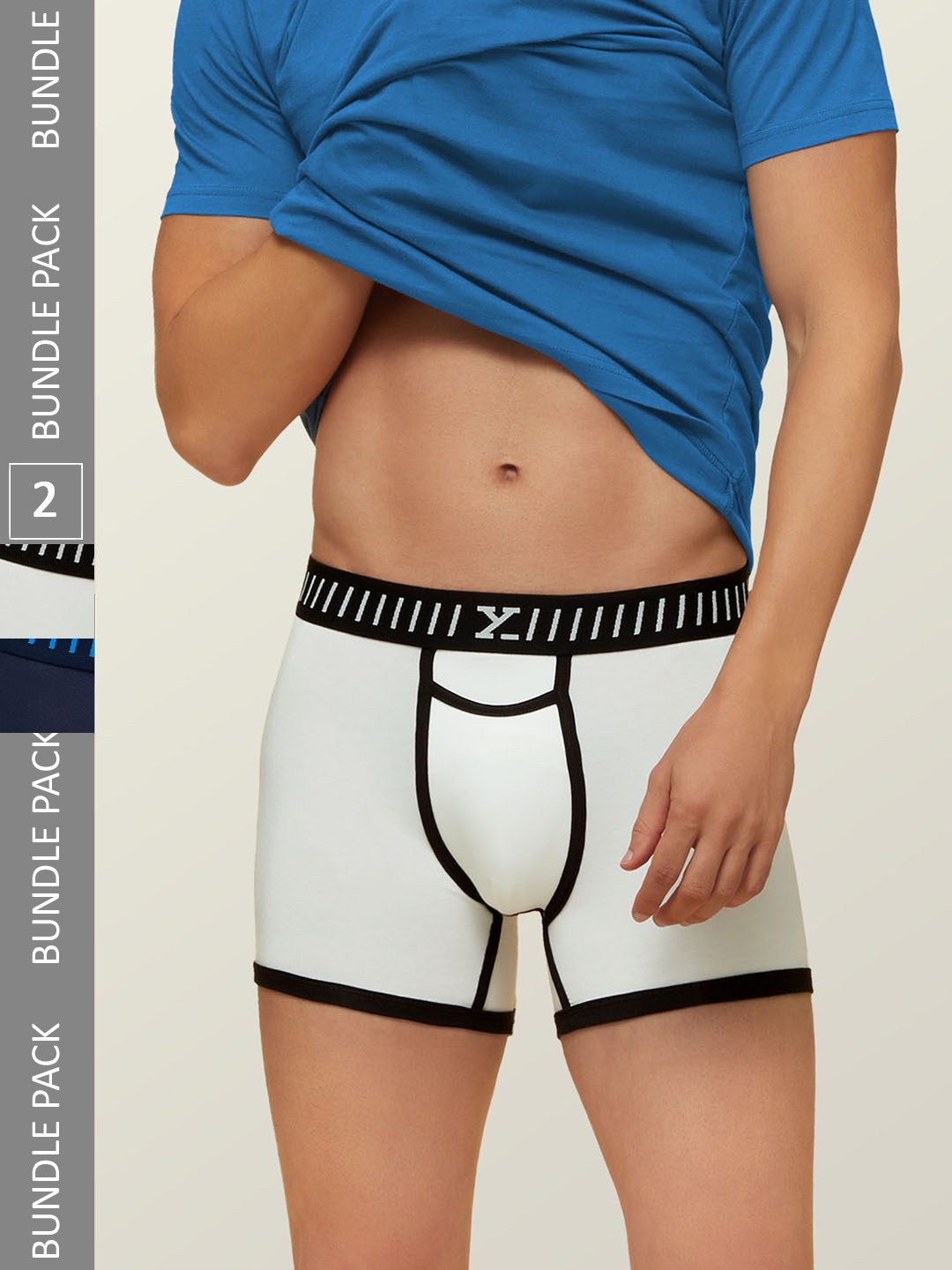 

XYXX Men IntelliSoft Antimicrobial Micro Modal Pack of 2 Vibe Trunks XYTRNK2PCKN151, Blue