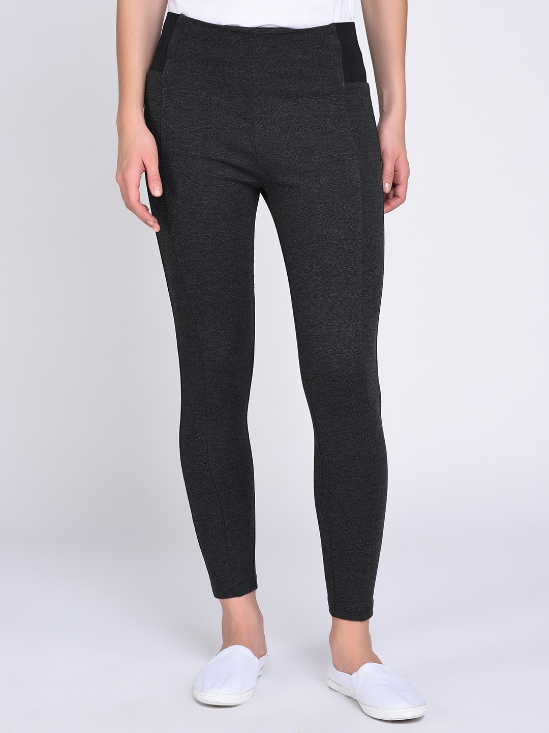 

Rigo One Shoulder Crop Top, Charcoal
