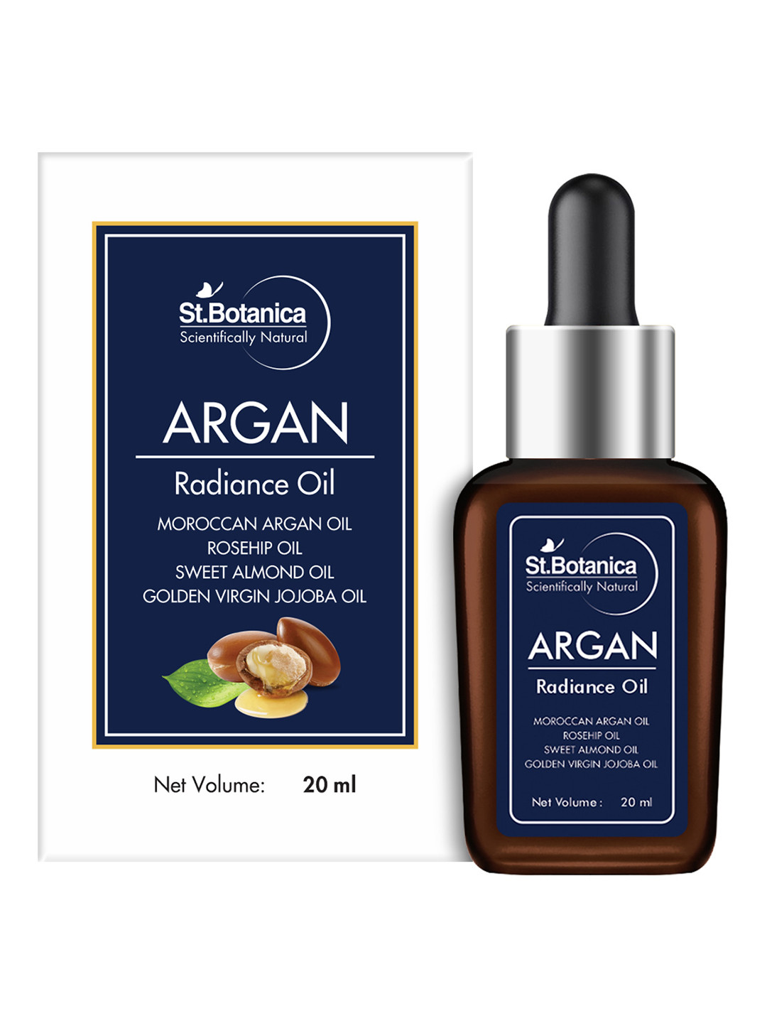 

St.Botanica Unisex Argan Radiance Face Oil 20ml, White