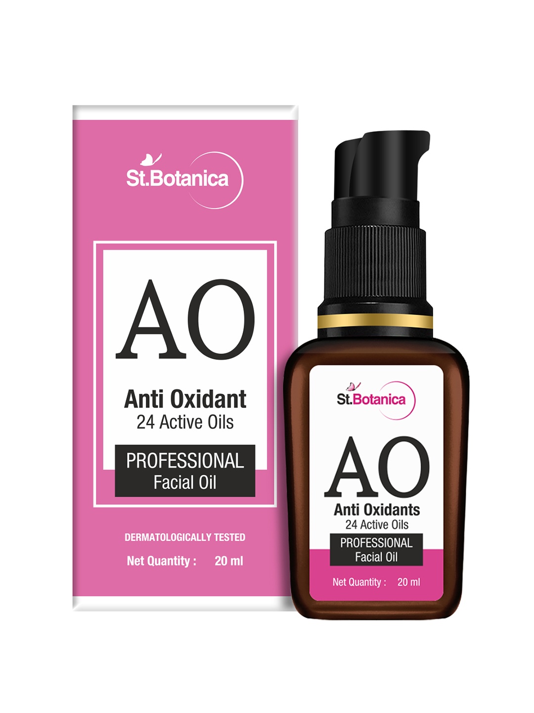 

StBotanica Anti Oxidant Professional Face Oil with 24 Active Oils - 20ml, White