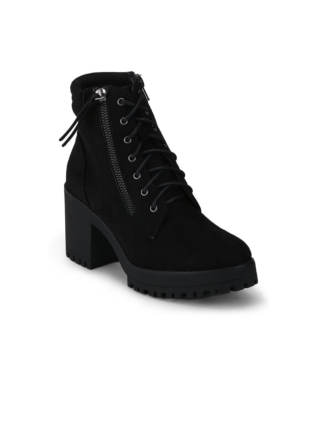 

Truffle Collection Women Black Solid Heeled Boots