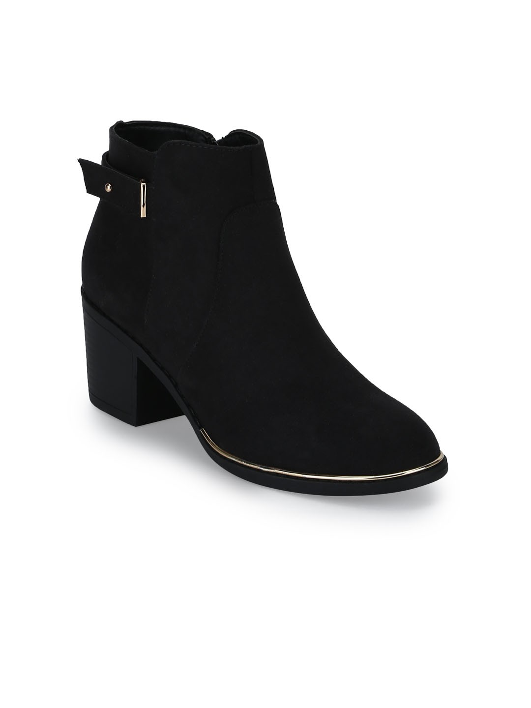 

Truffle Collection Women Black Solid Heeled Boots