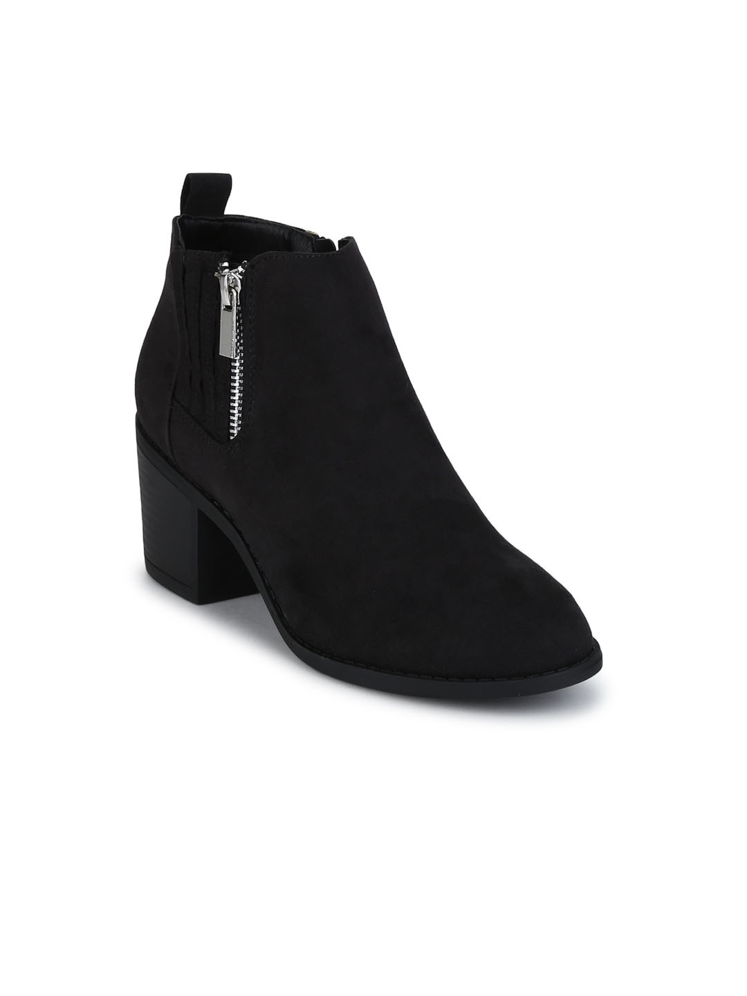 

Truffle Collection Women Black Solid Heeled Boots