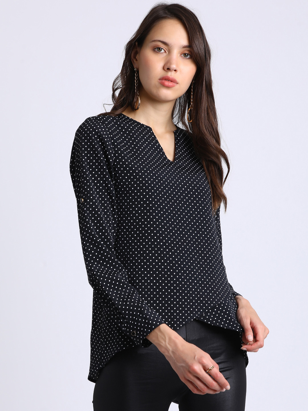 

Besiva Women Black Printed Top