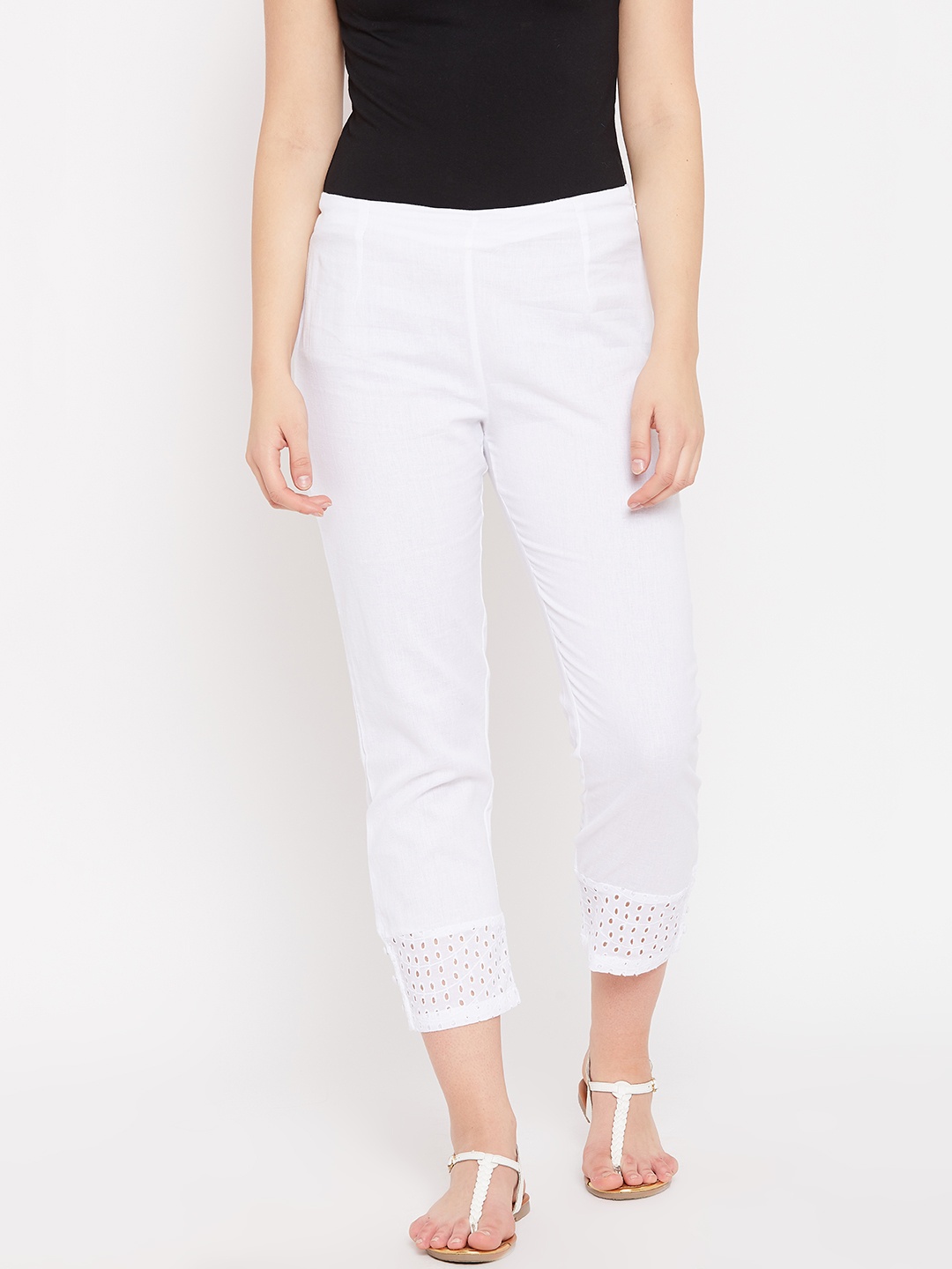 

Rangriti Women Assorted Slim Fit Cropped Trousers