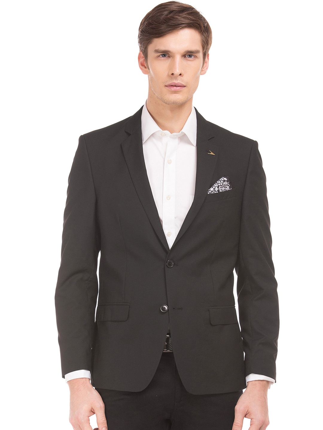 

Arrow Men Black Solid Regular Fit Single-Breasted Blazer