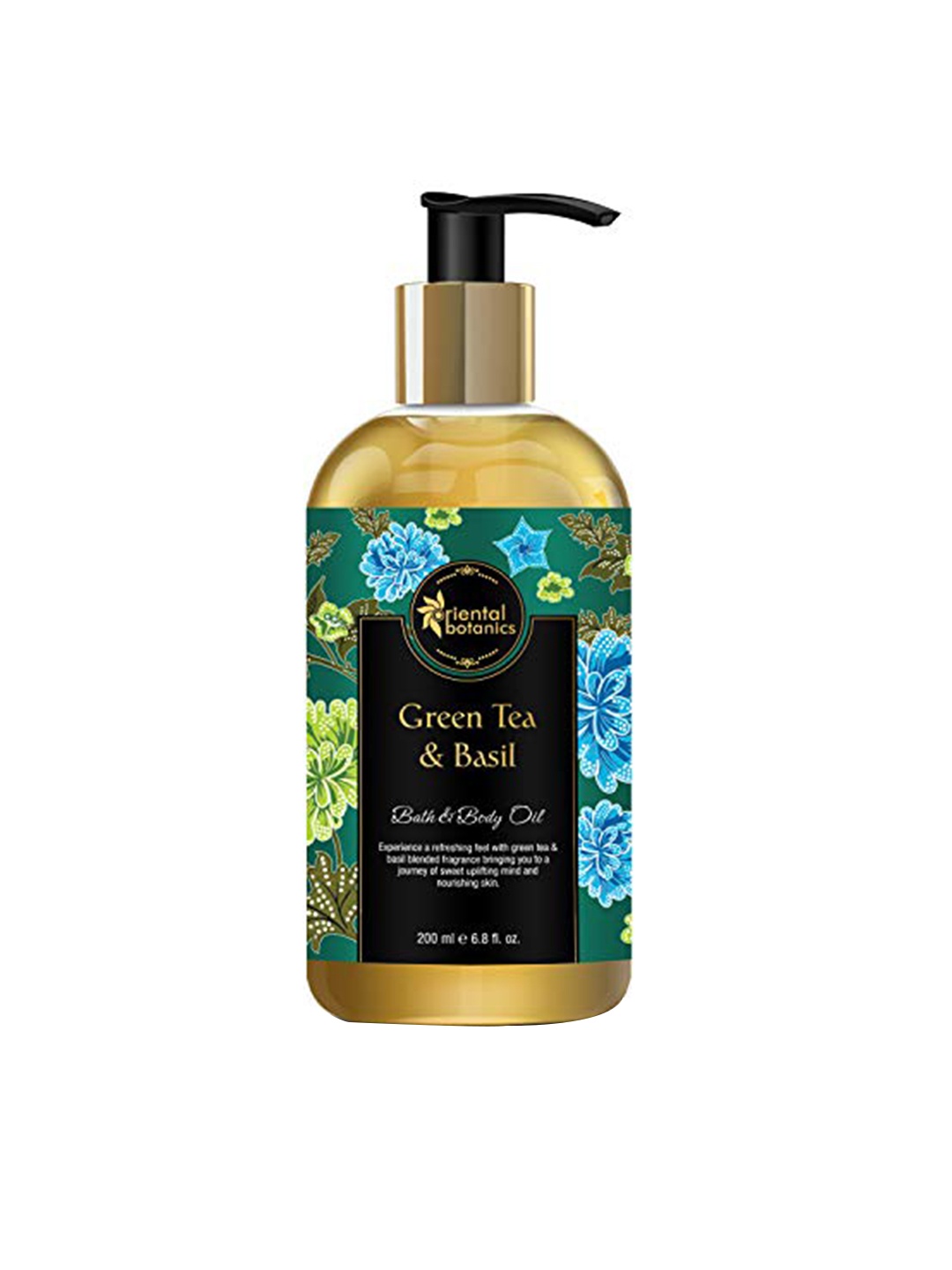 

Oriental Botanics Green Tea & Basil Bath & Body Oil 200ml, White