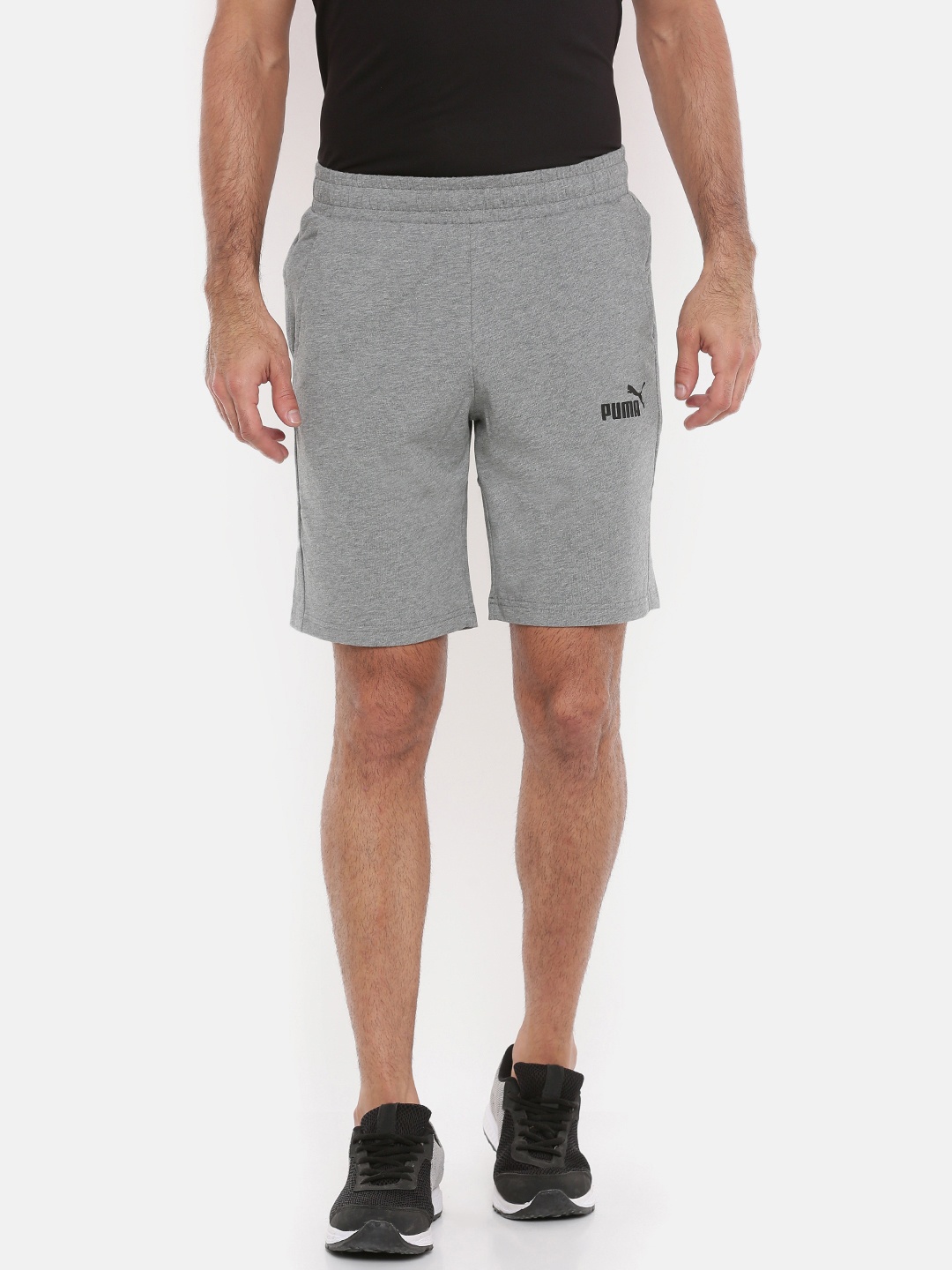 

Puma Men Grey Melange Solid ESS Sweat 10" Bermudas TR Shorts