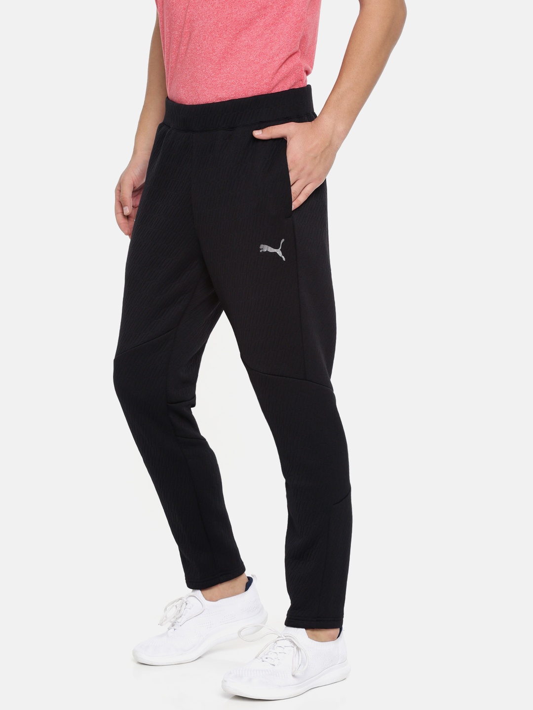 

Puma Men Black VENT Knit Solid Training Track Pants