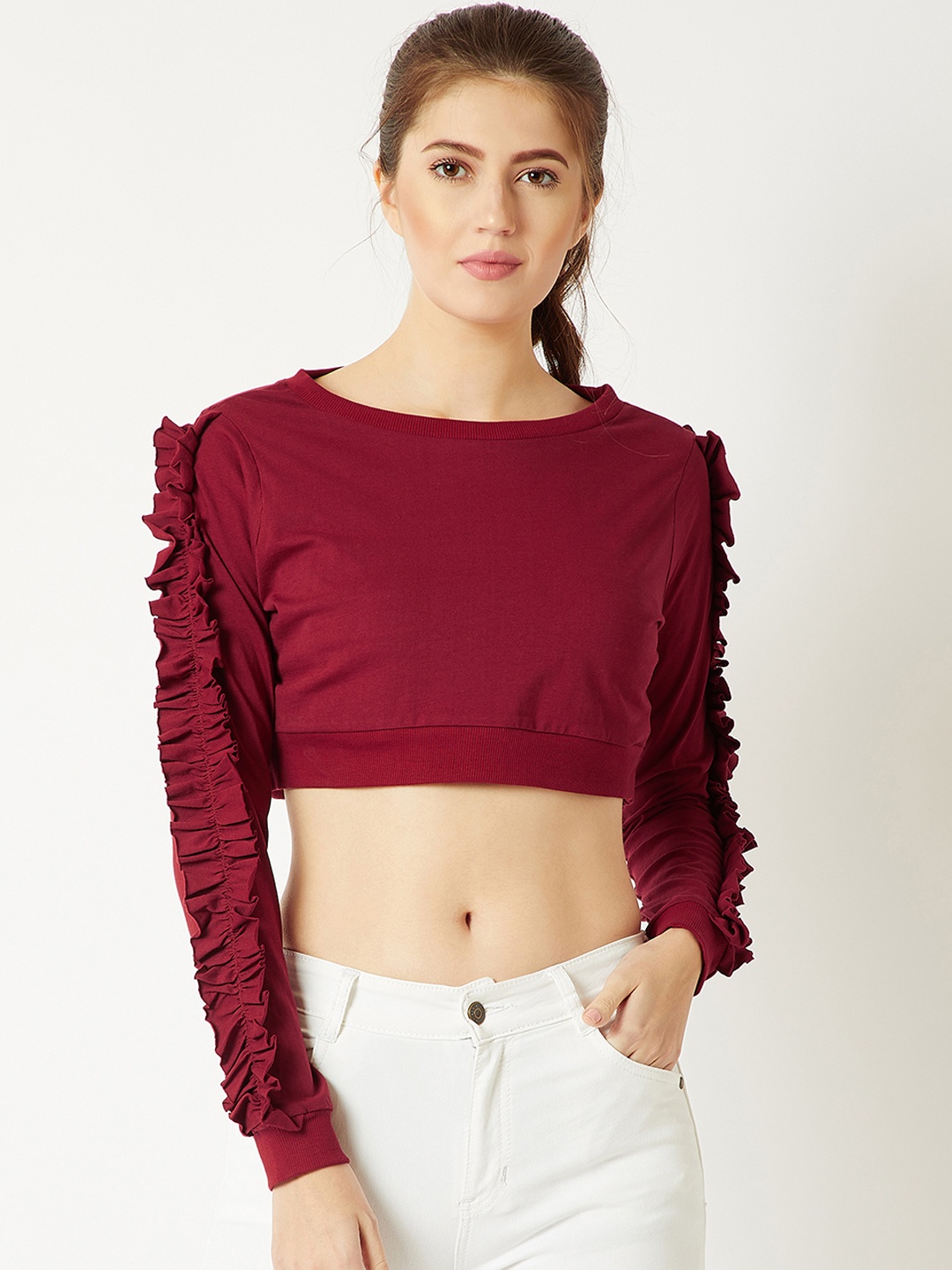 

Miss Chase Women Maroon Solid Top