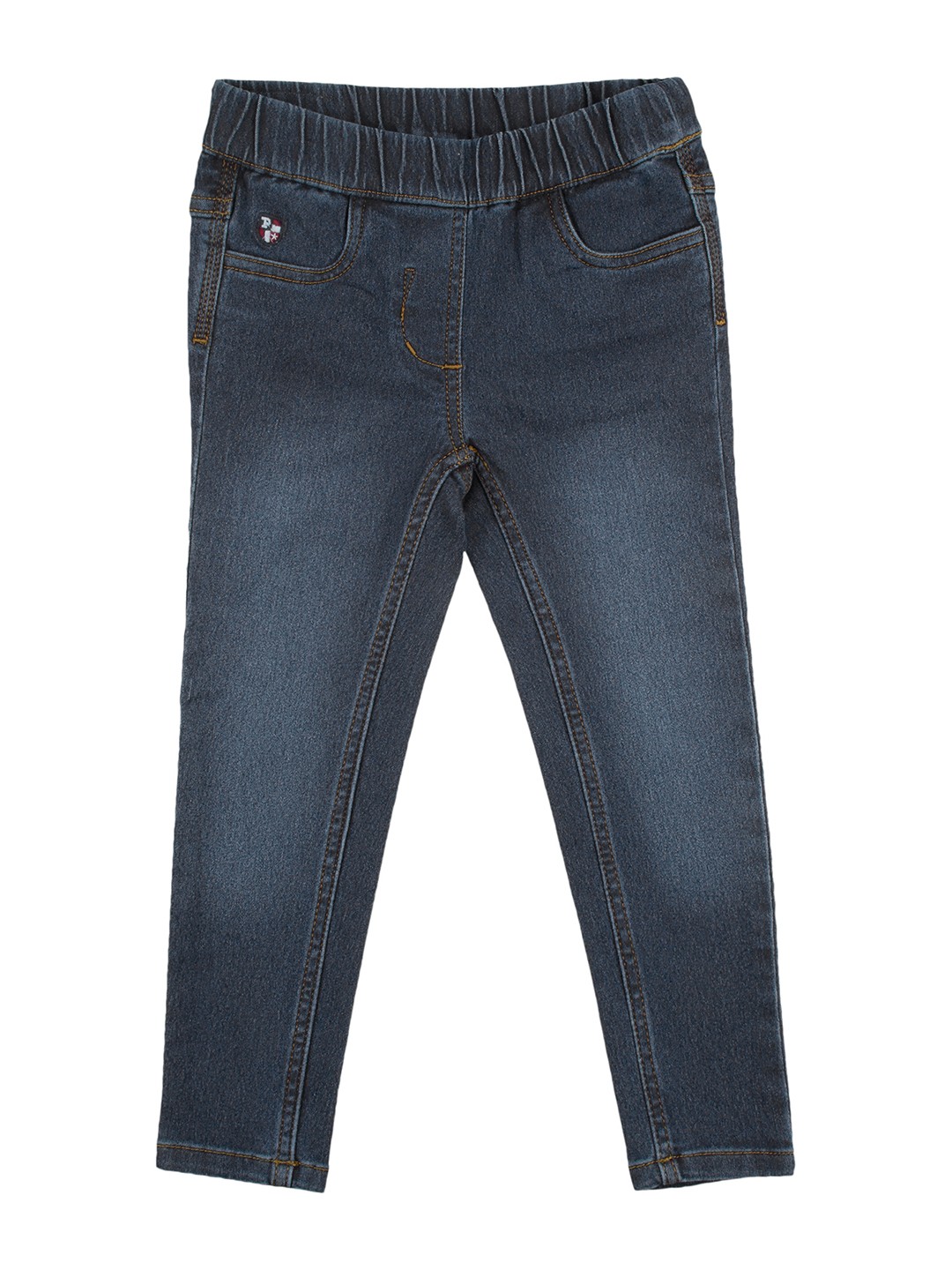 

U.S. Polo Assn. Kids Girls Blue Regular Fit Mid-Rise Clean Look Jeans