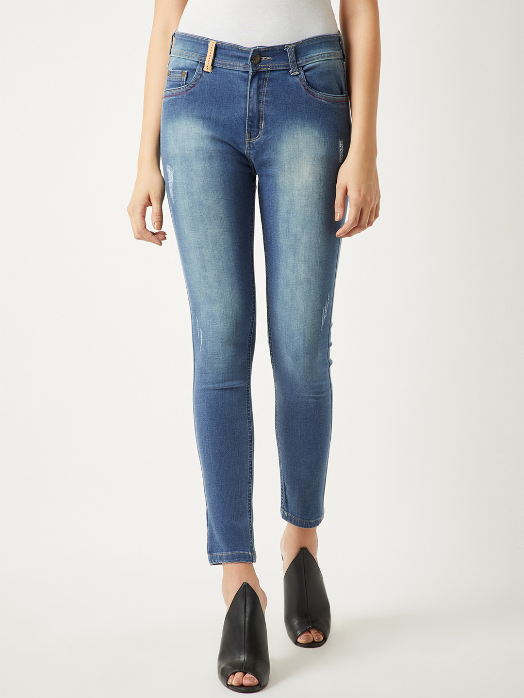

Miss Chase Women Blue Skinny Fit High-Rise Clean Look Jeans