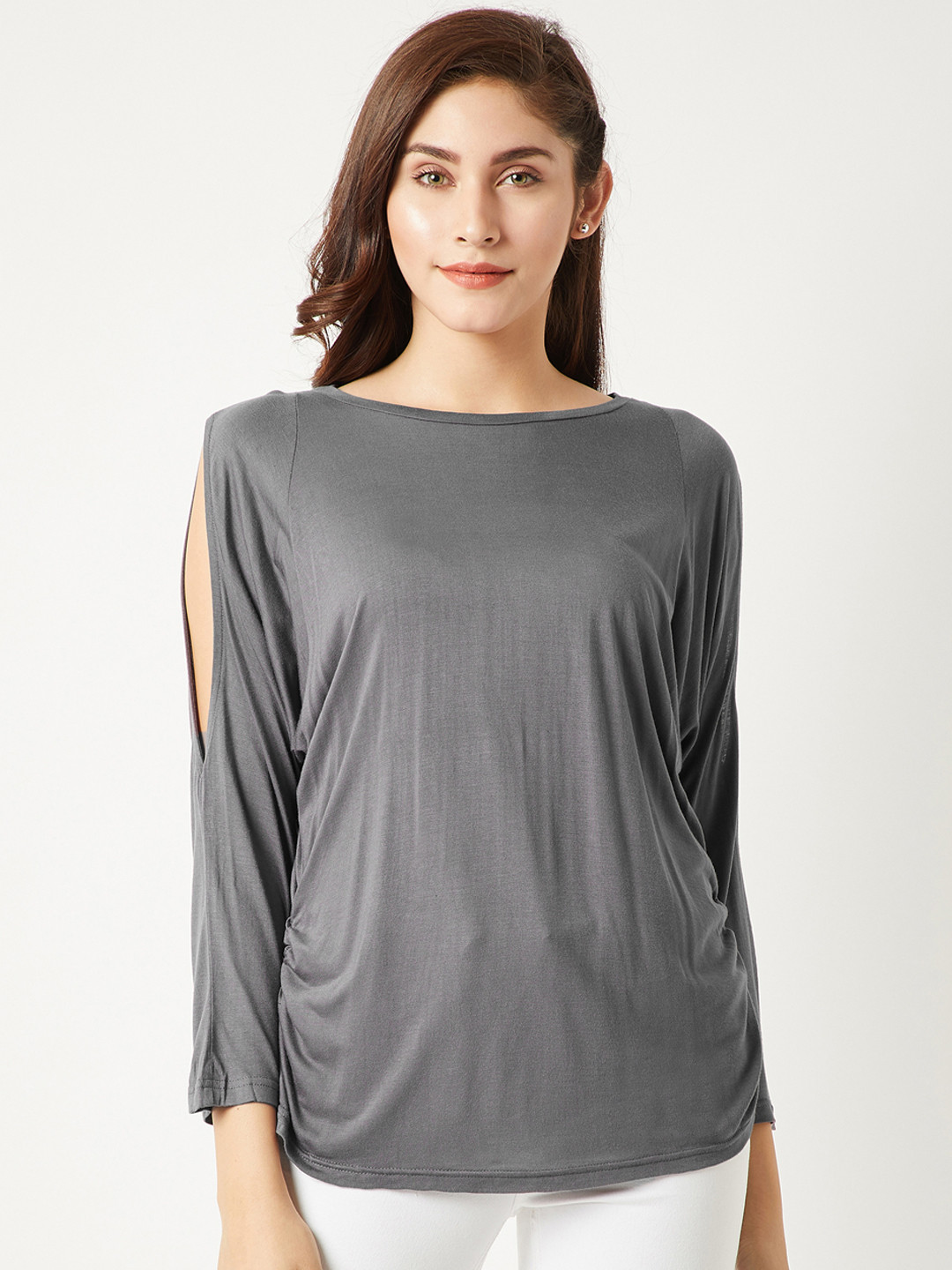 

Miss Chase Women Grey Solid Top