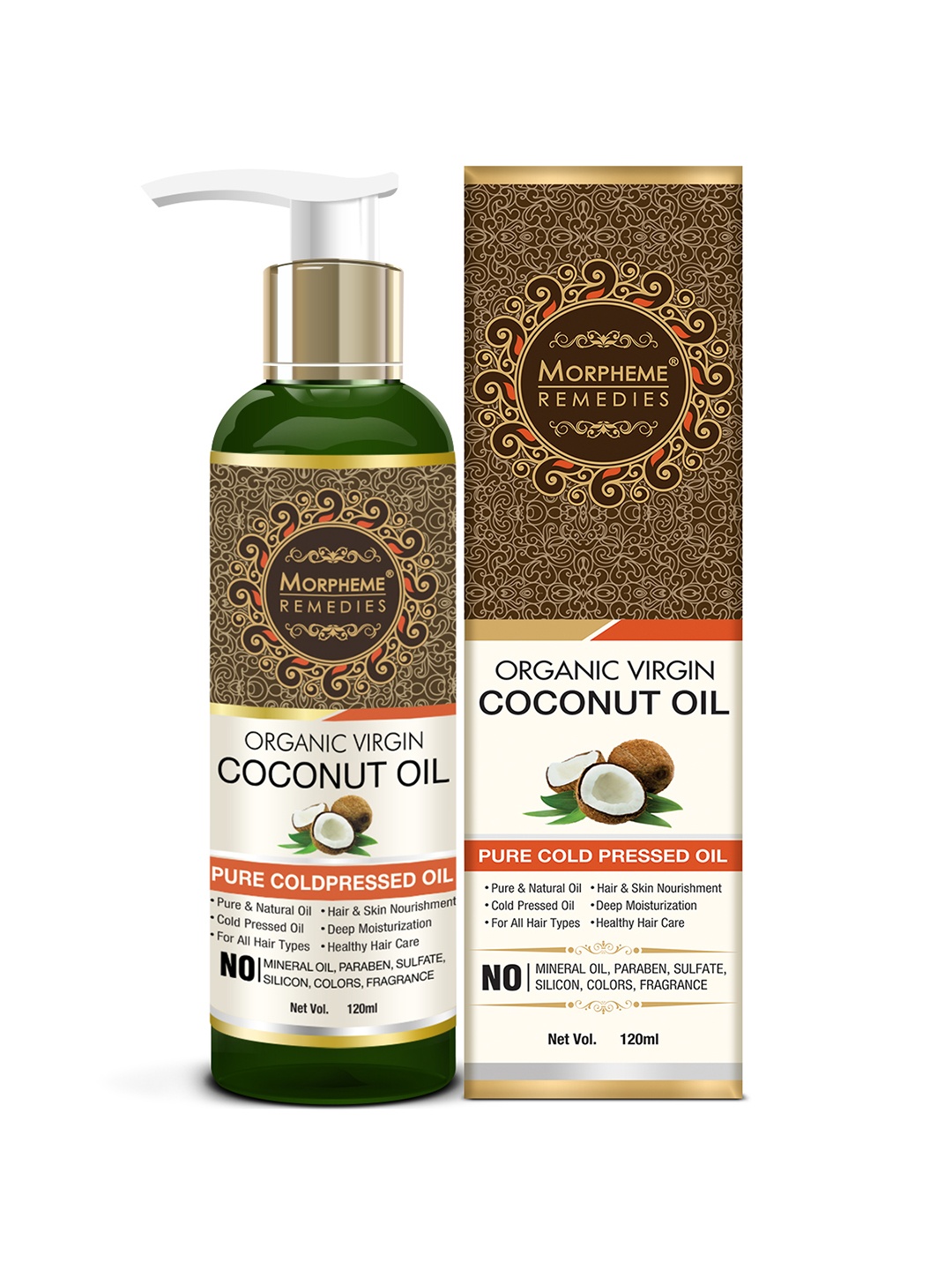

Morpheme Remedies Pure Coldpressed Organic Virgin Coconut Oil 120ml, White