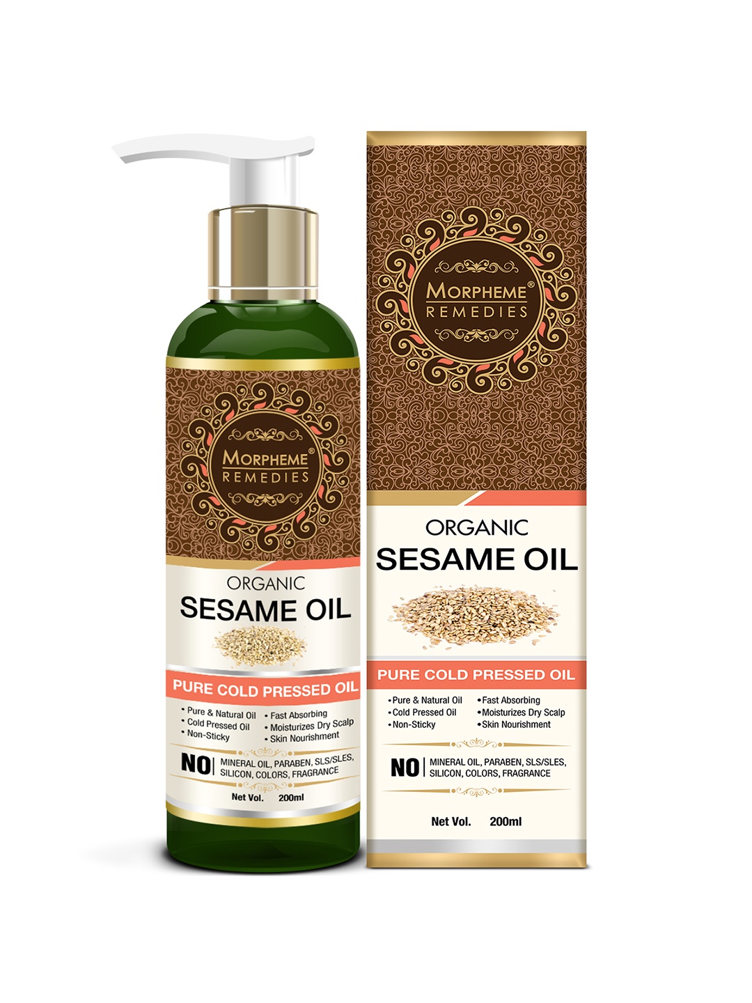 

Morpheme Remedies Organic Sesame Oil 200ml, White