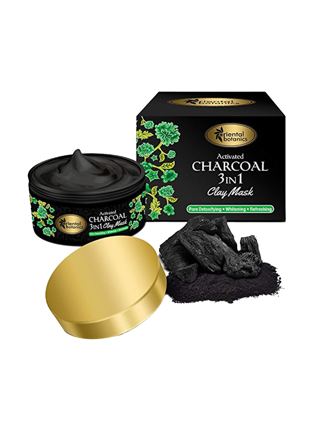 

Oriental Botanics Black Activated Charcoal 3 In 1 Clay Mask 100gm