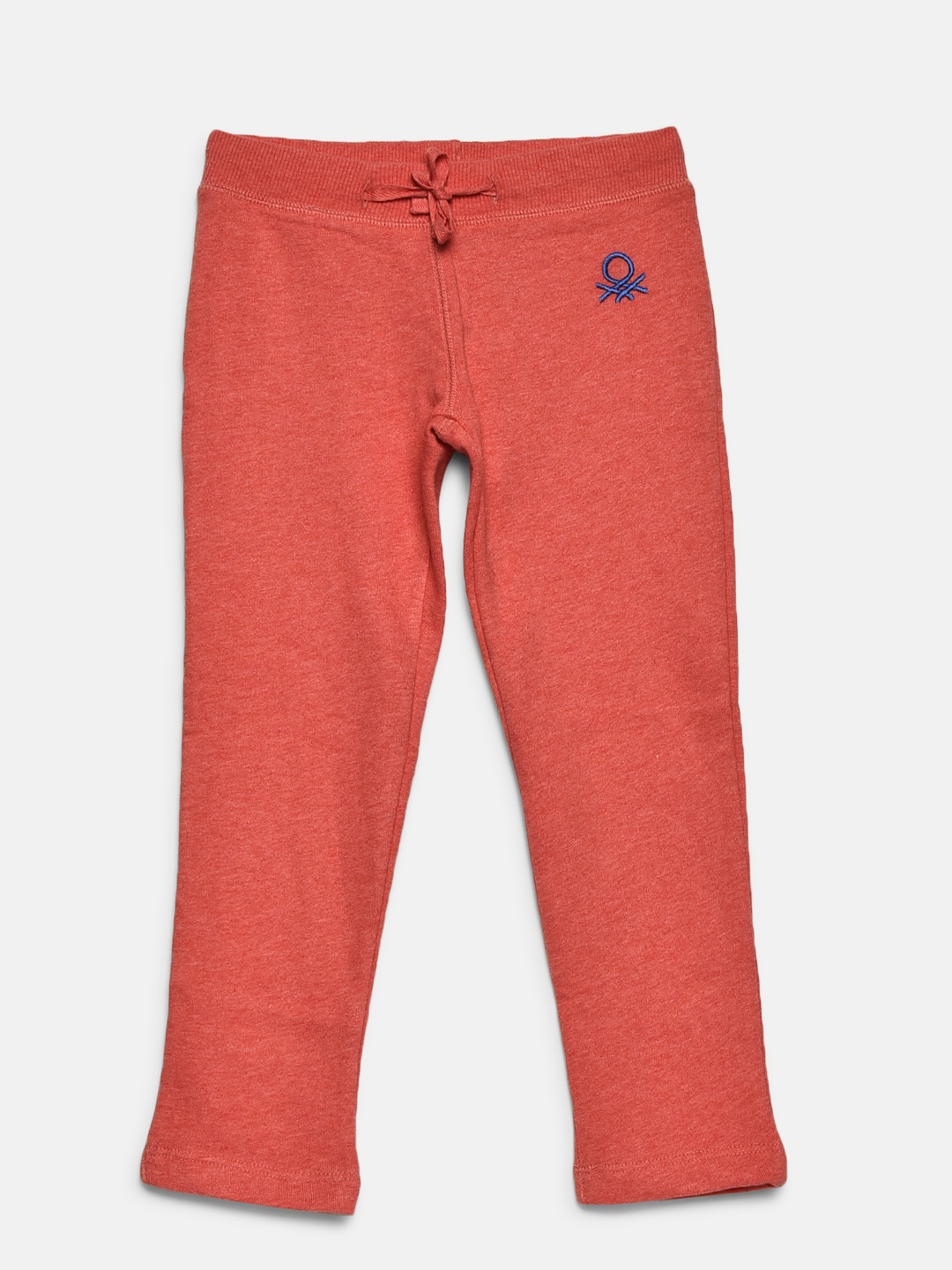 

United Colors of Benetton Girls Coral Pink Solid Track Pants