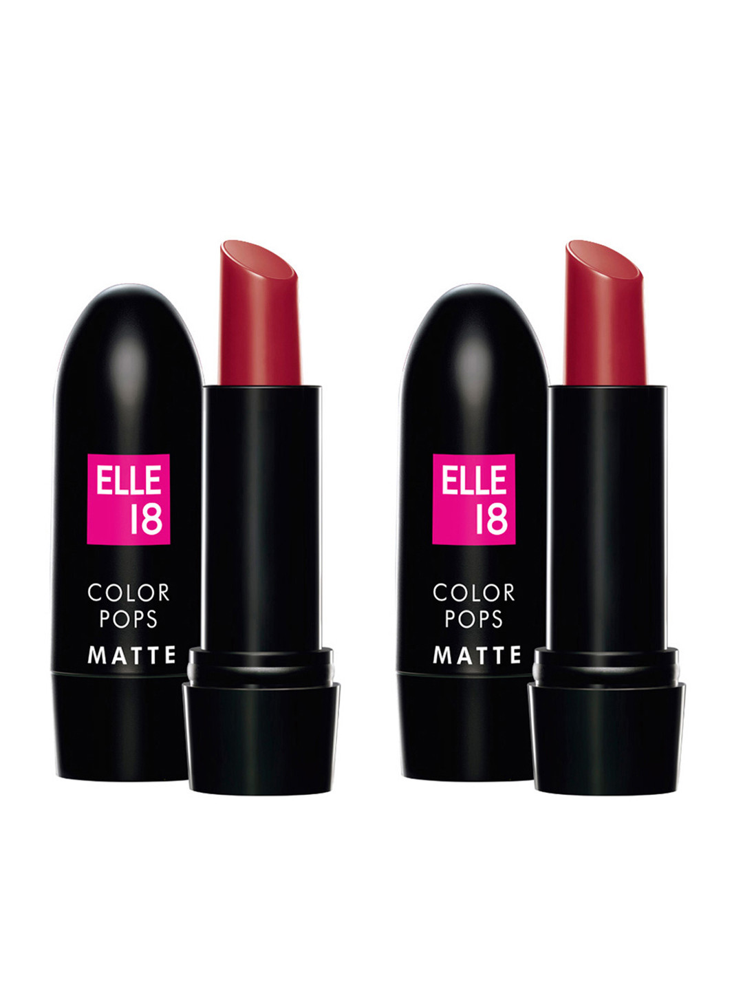 

ELLE 18 Set of 2 Code Red Color Pop Matte Lip Colors R33