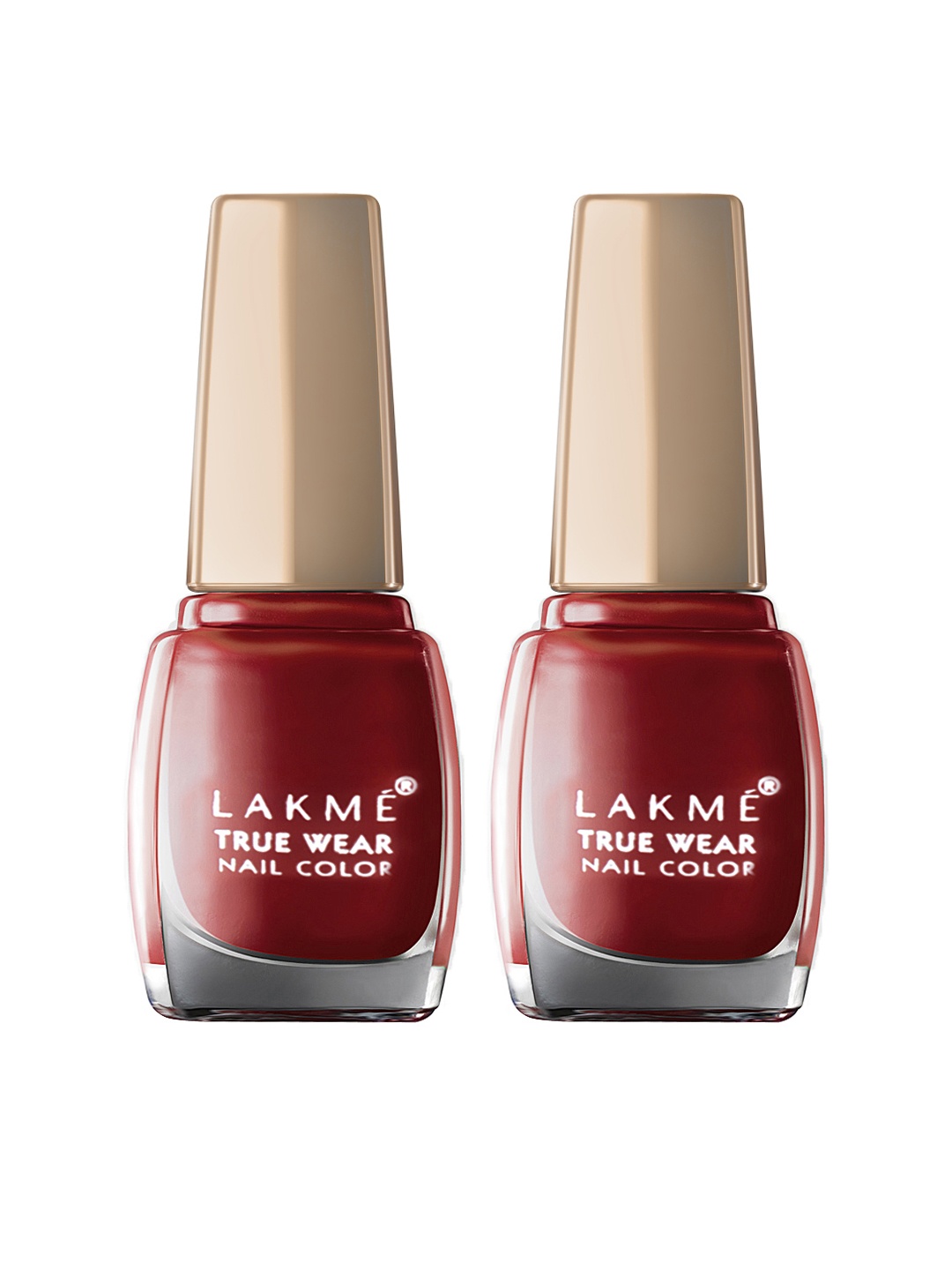 

Lakme Set of 2 True Wear Classics Siren Red Nail Polish 404