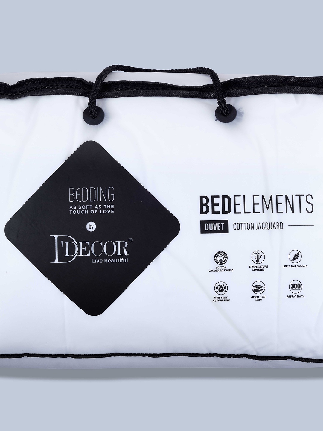 

DDecor White Cotton Jacquard Pillow