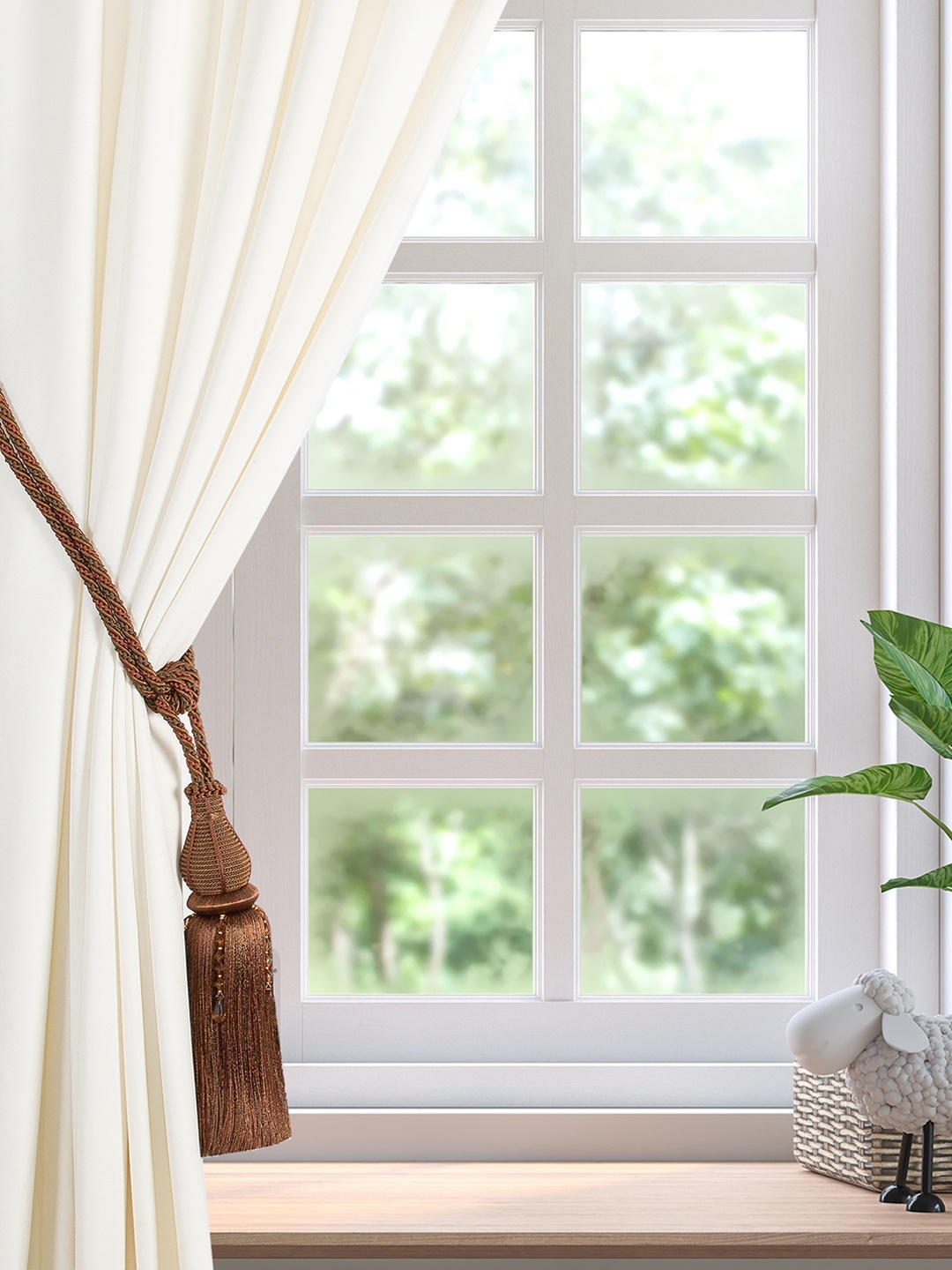 

Deco Window Brown Curtain Tieback