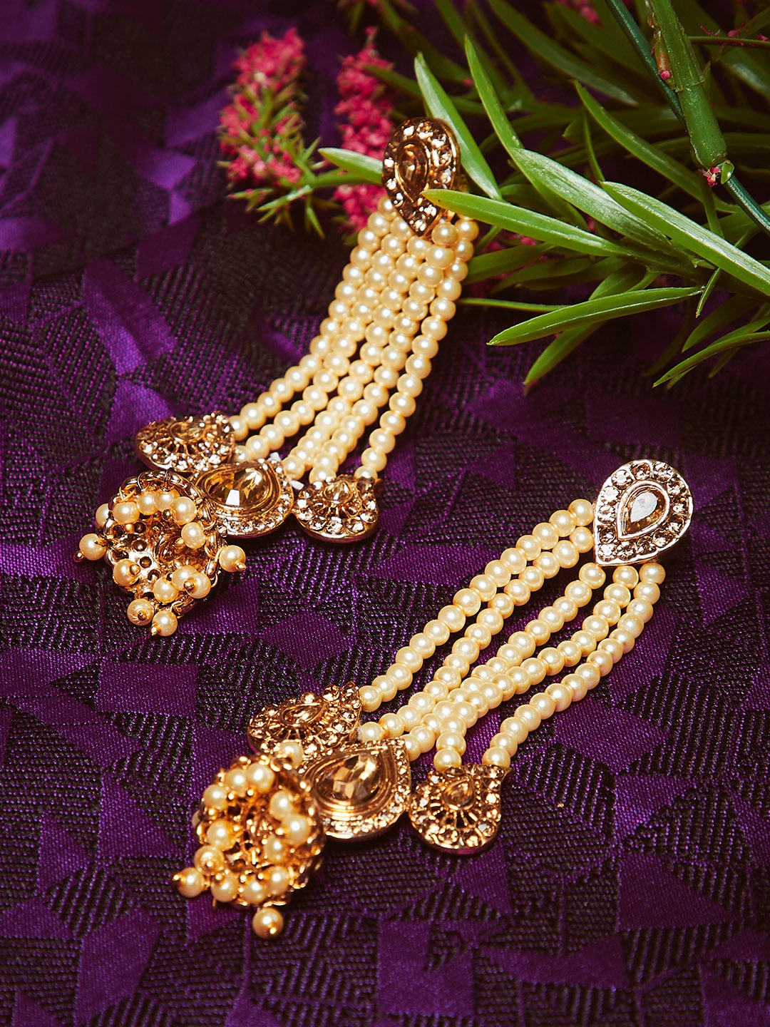 

PANASH Gold-Plated Contemporary Jhumkas