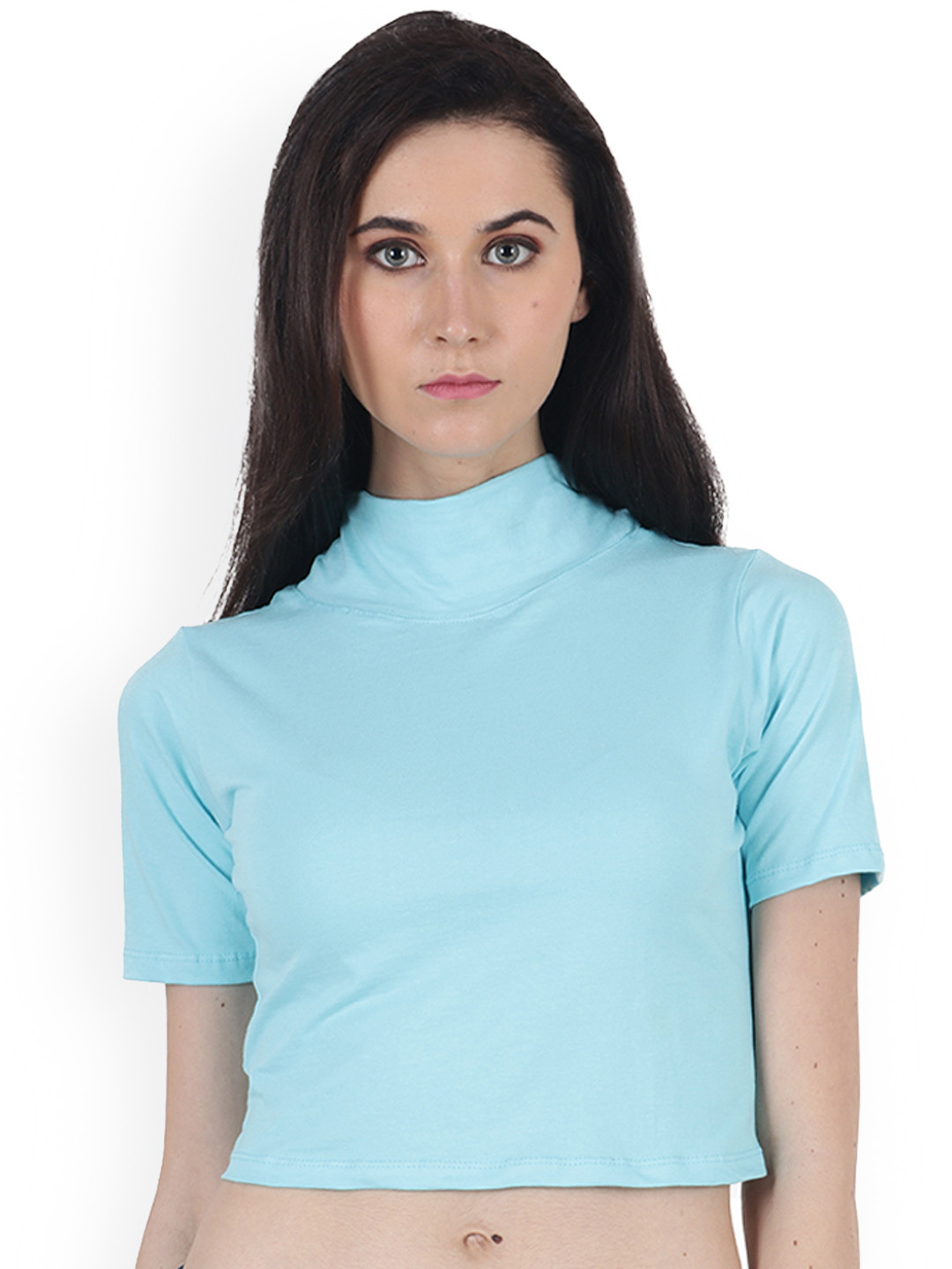 

SCORPIUS Women Blue Solid Top