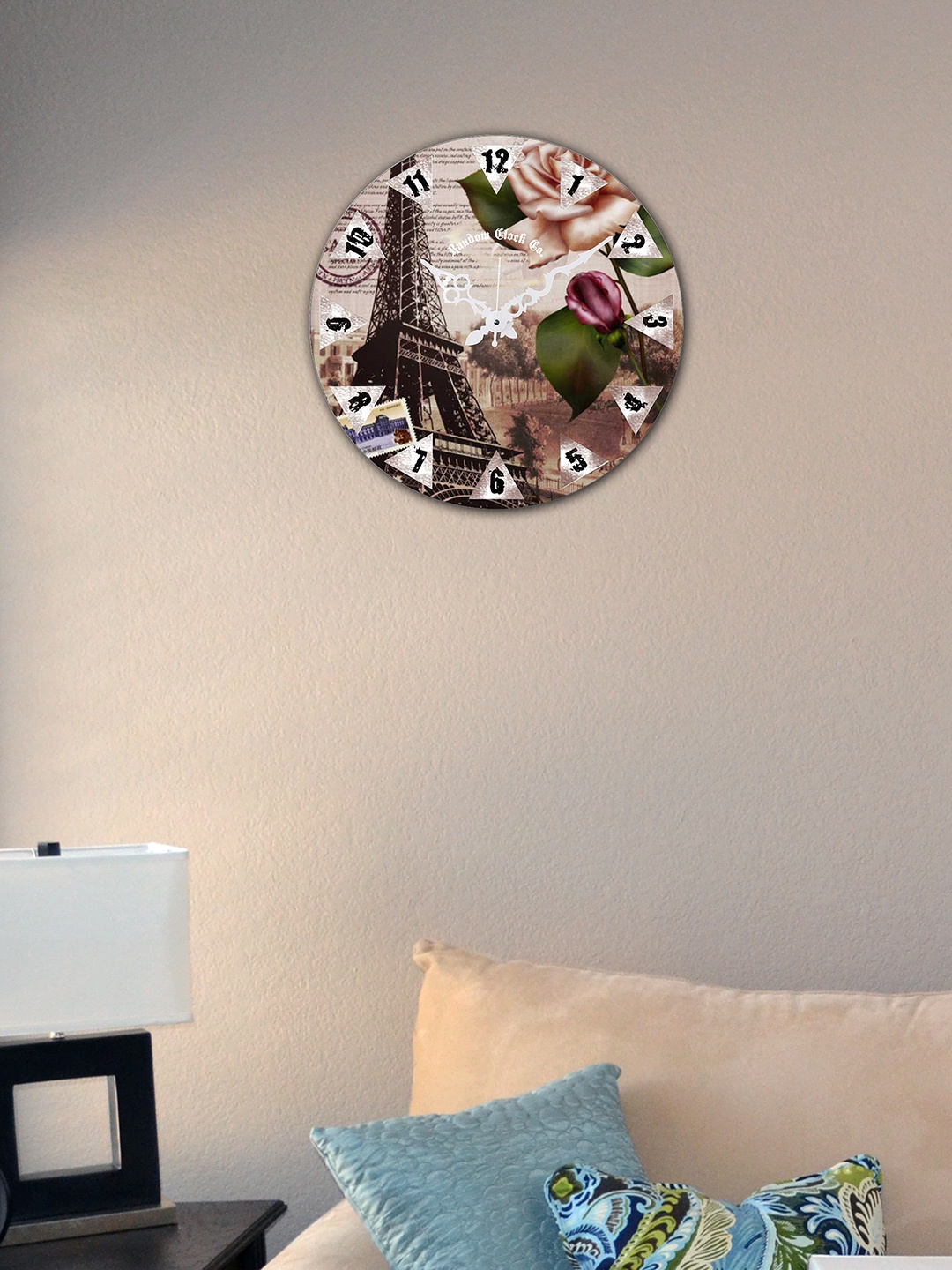 

RANDOM Multicoloured Round Printed Analogue Wall Clock, Multi